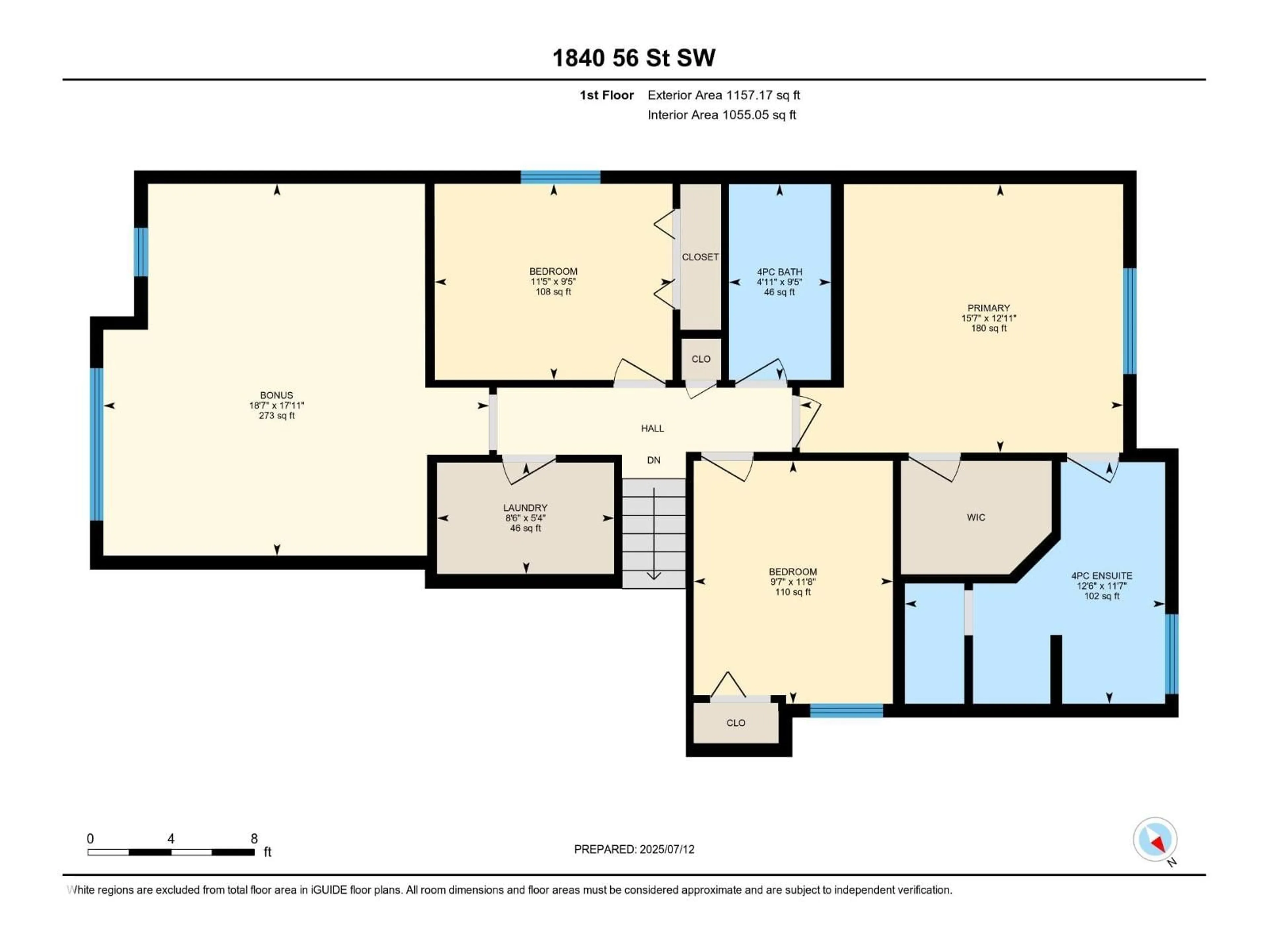 Floor plan for SW - 1840 56 ST, Edmonton Alberta T6X1T6