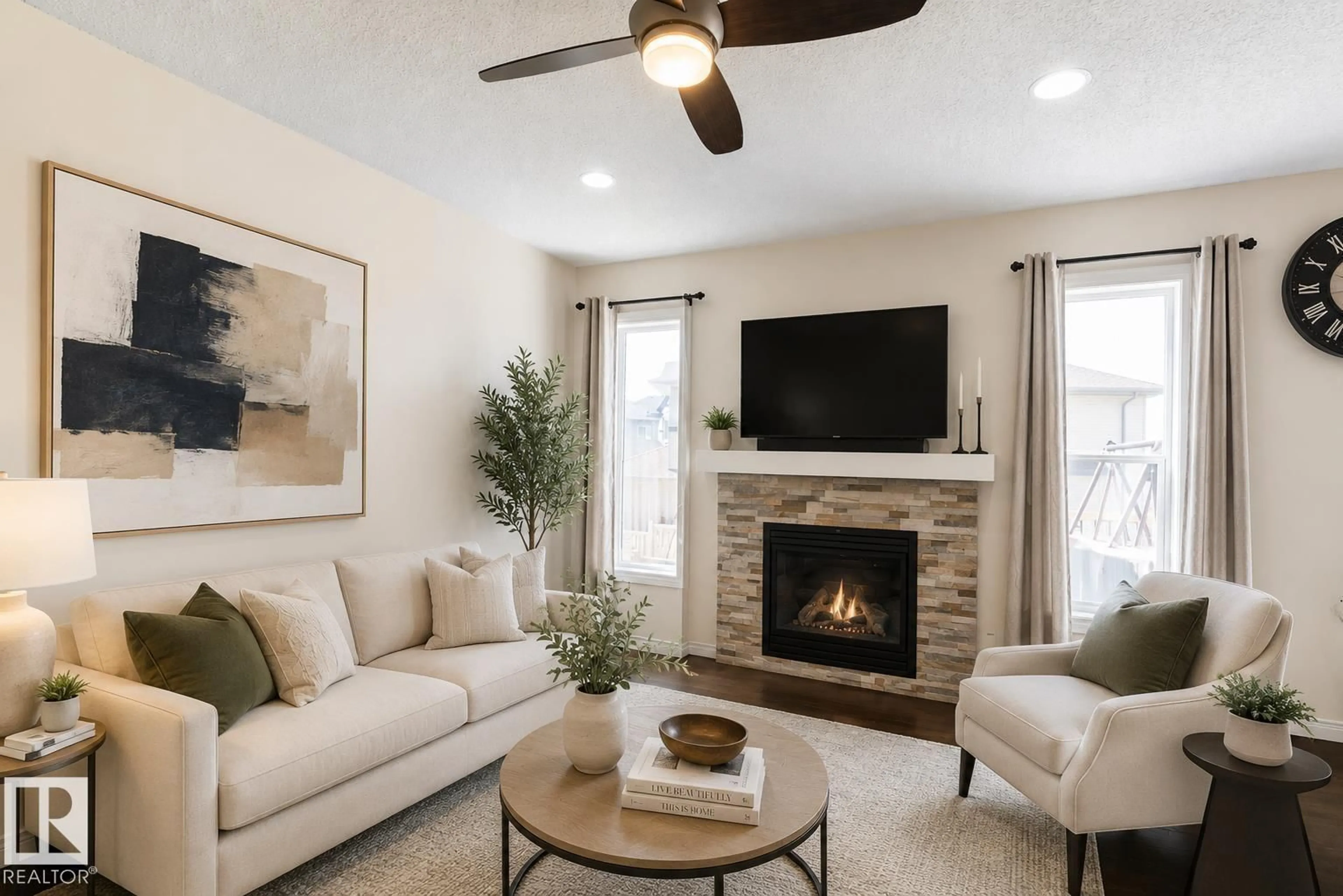 Living room with furniture, unknown for SW - 1840 56 ST, Edmonton Alberta T6X1T6