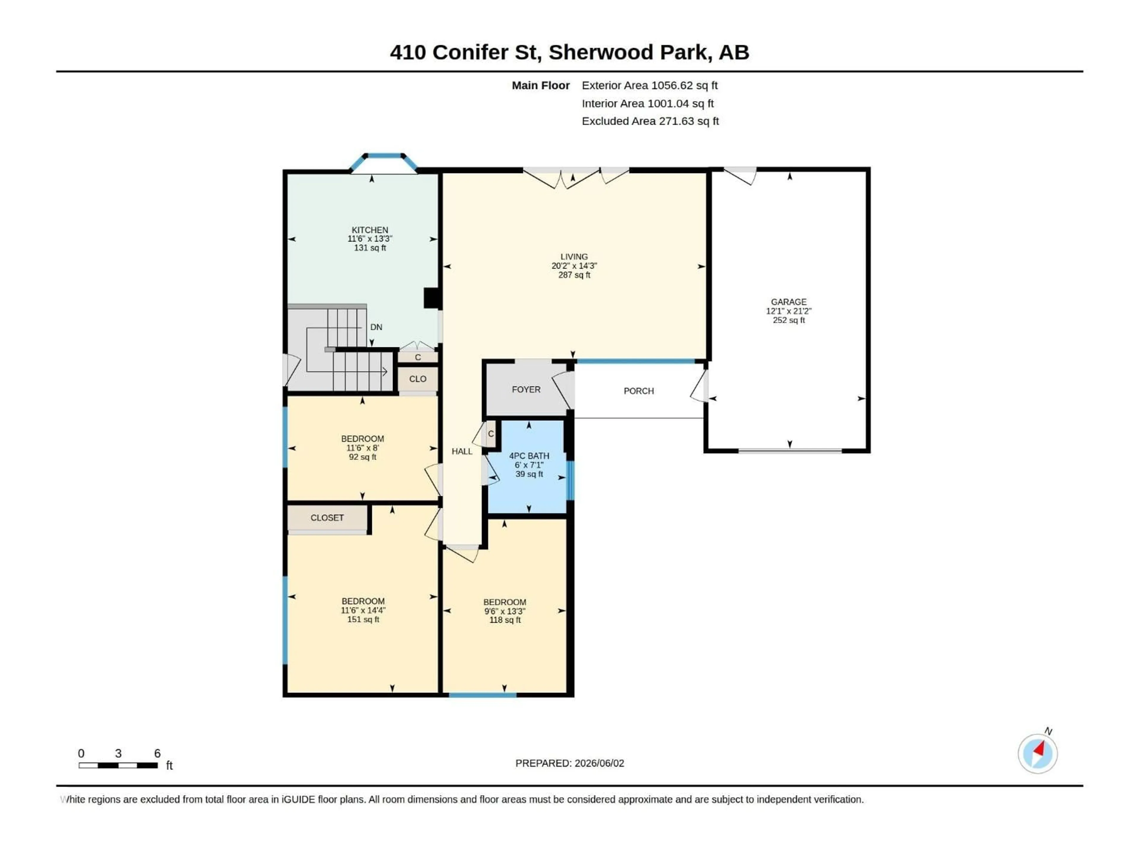 Floor plan for 410 CONIFER ST, Sherwood Park Alberta T8A1M9