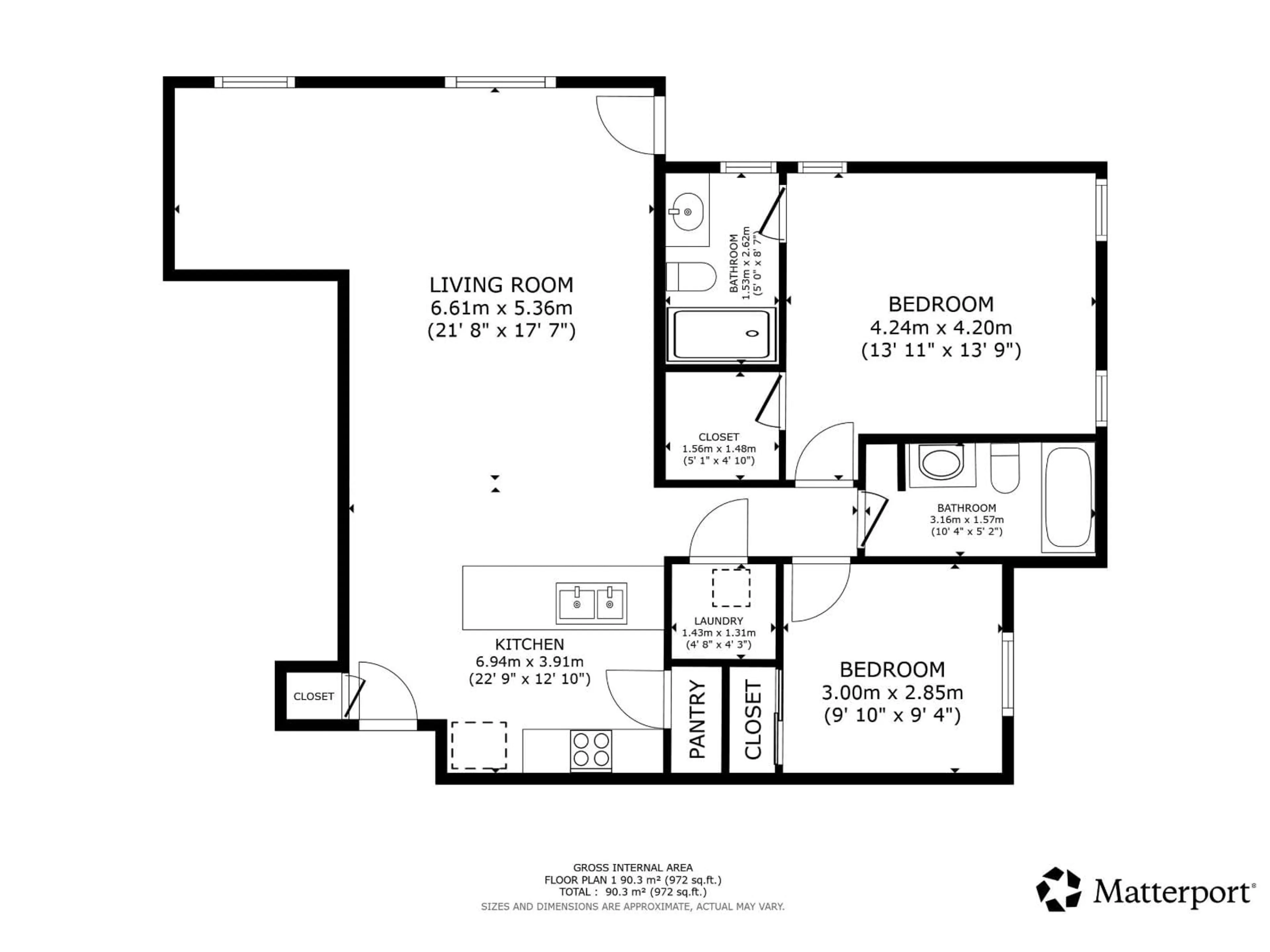 Floor plan for 2402 SOUTH TERWILLEGAR DR, Edmonton Alberta T6R0M2