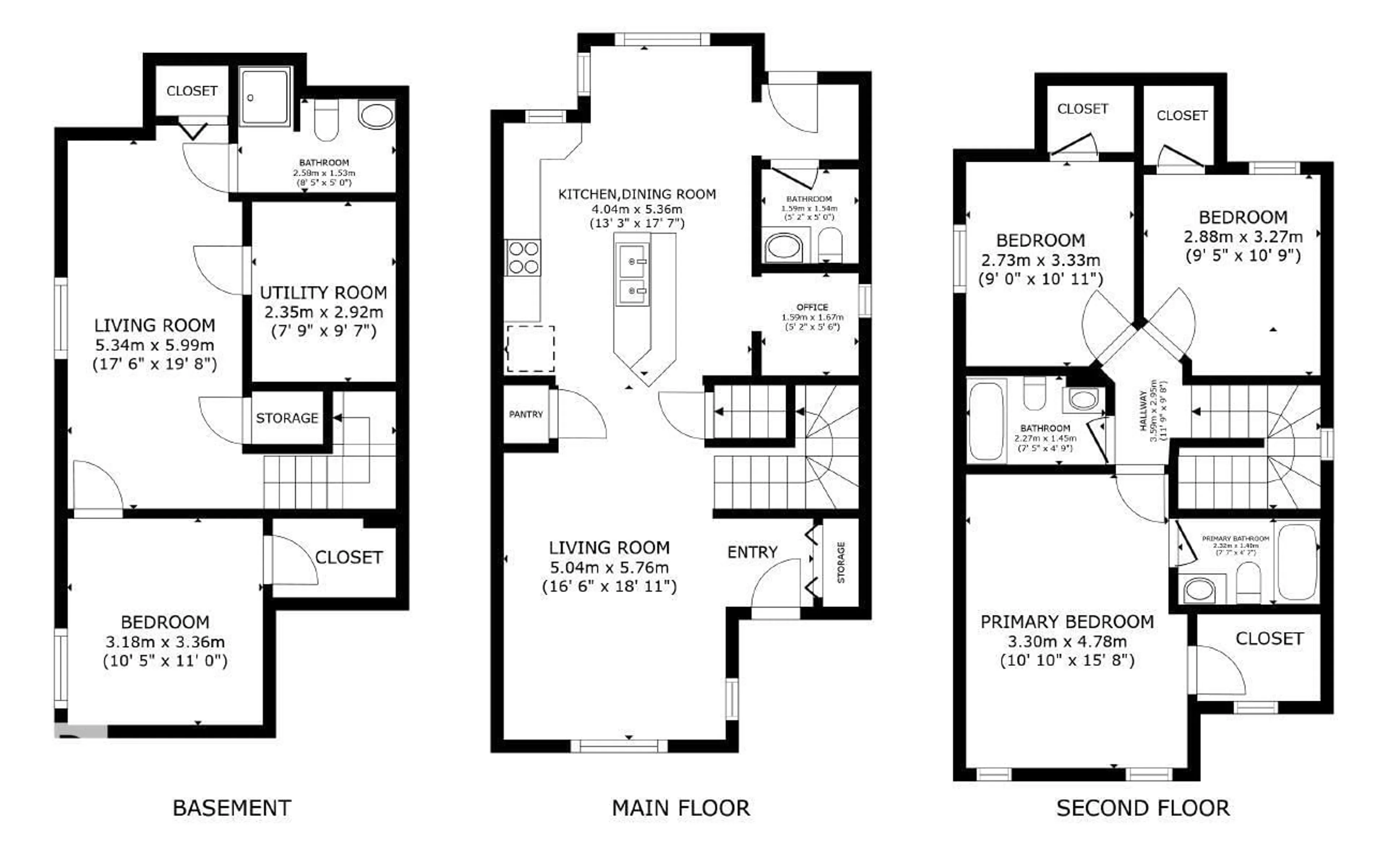 Floor plan for 2619 12 ST, Edmonton Alberta T6T0V9