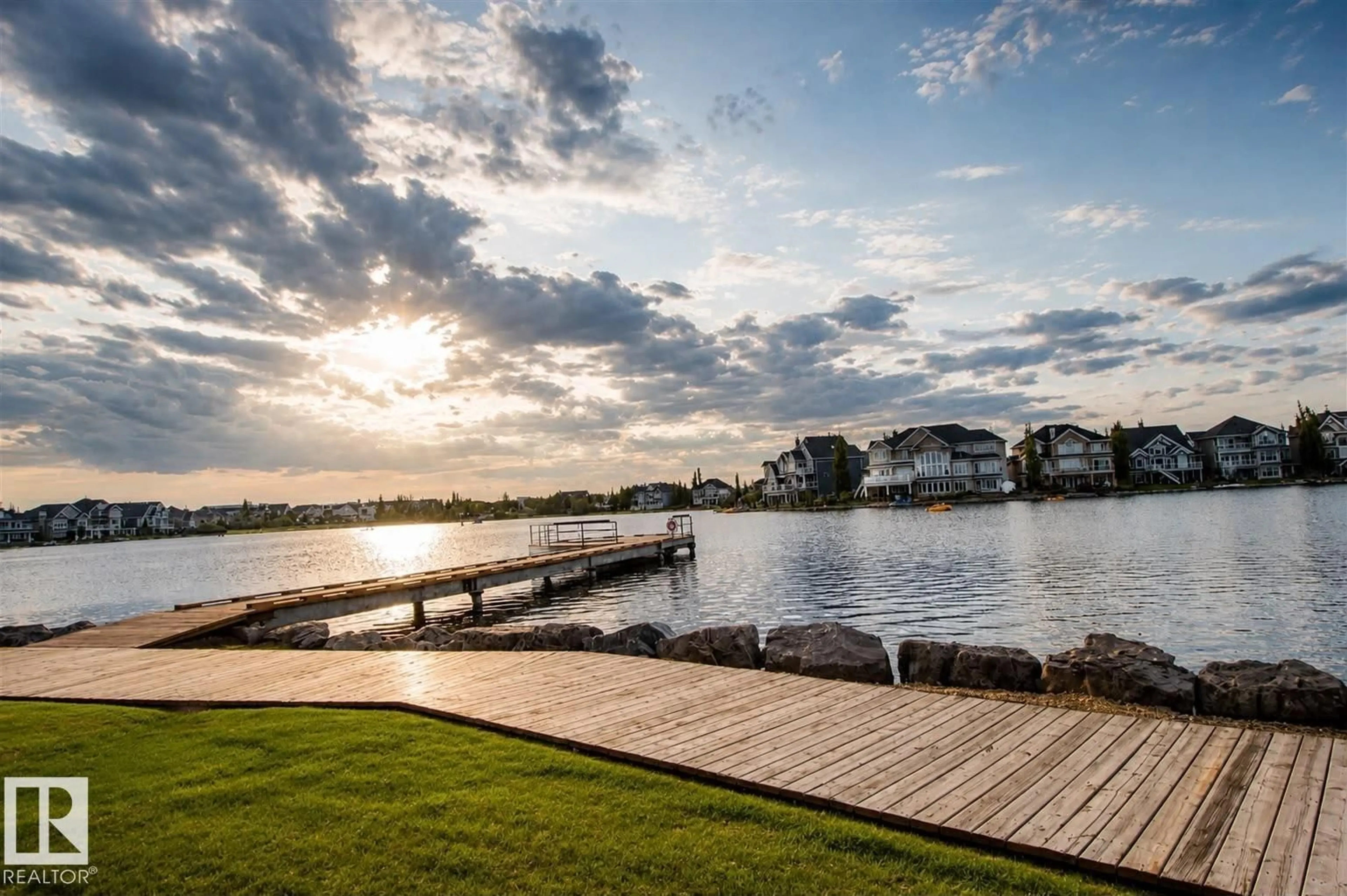 Patio, water/lake/river/ocean view for 960 SUMMERSIDE LINK, Edmonton Alberta T6X0J9