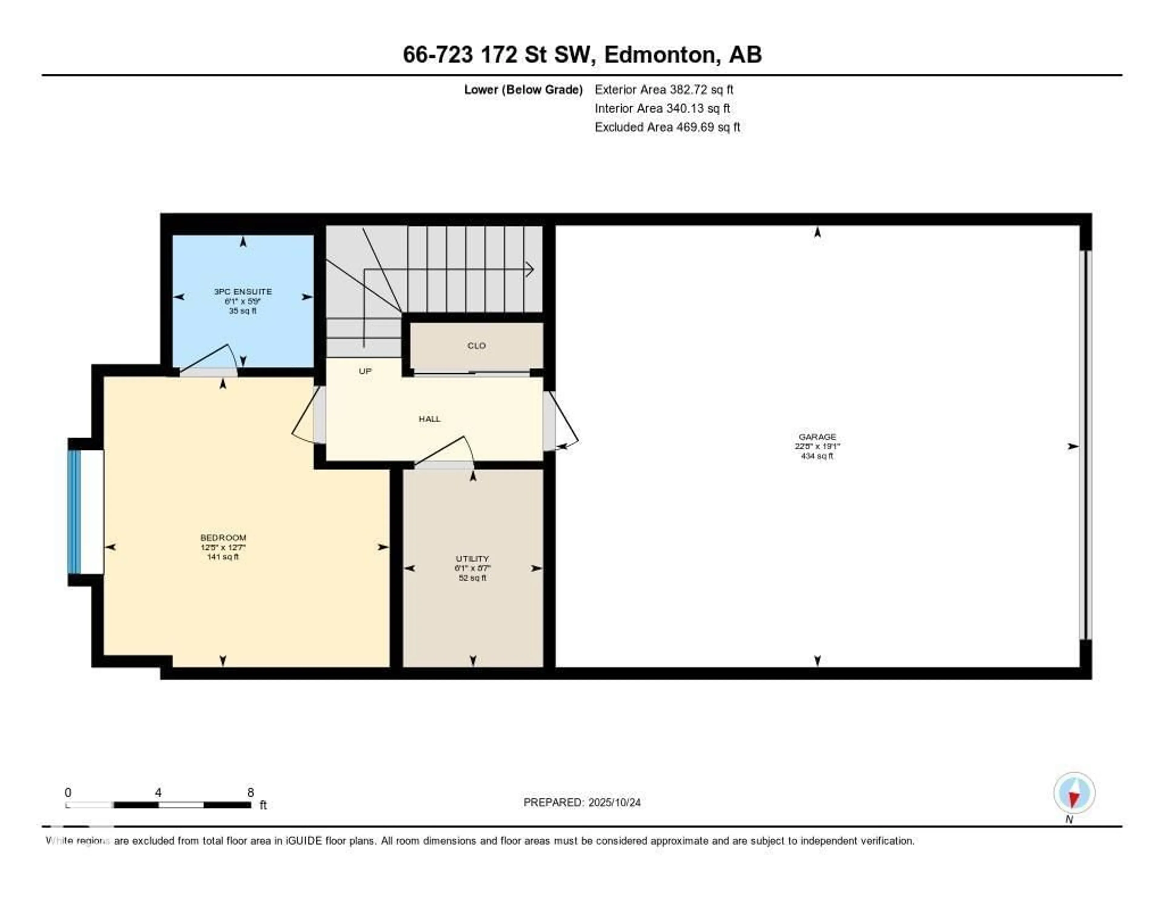 Floor plan for #66 - 723 172 ST, Edmonton Alberta T6W1A5
