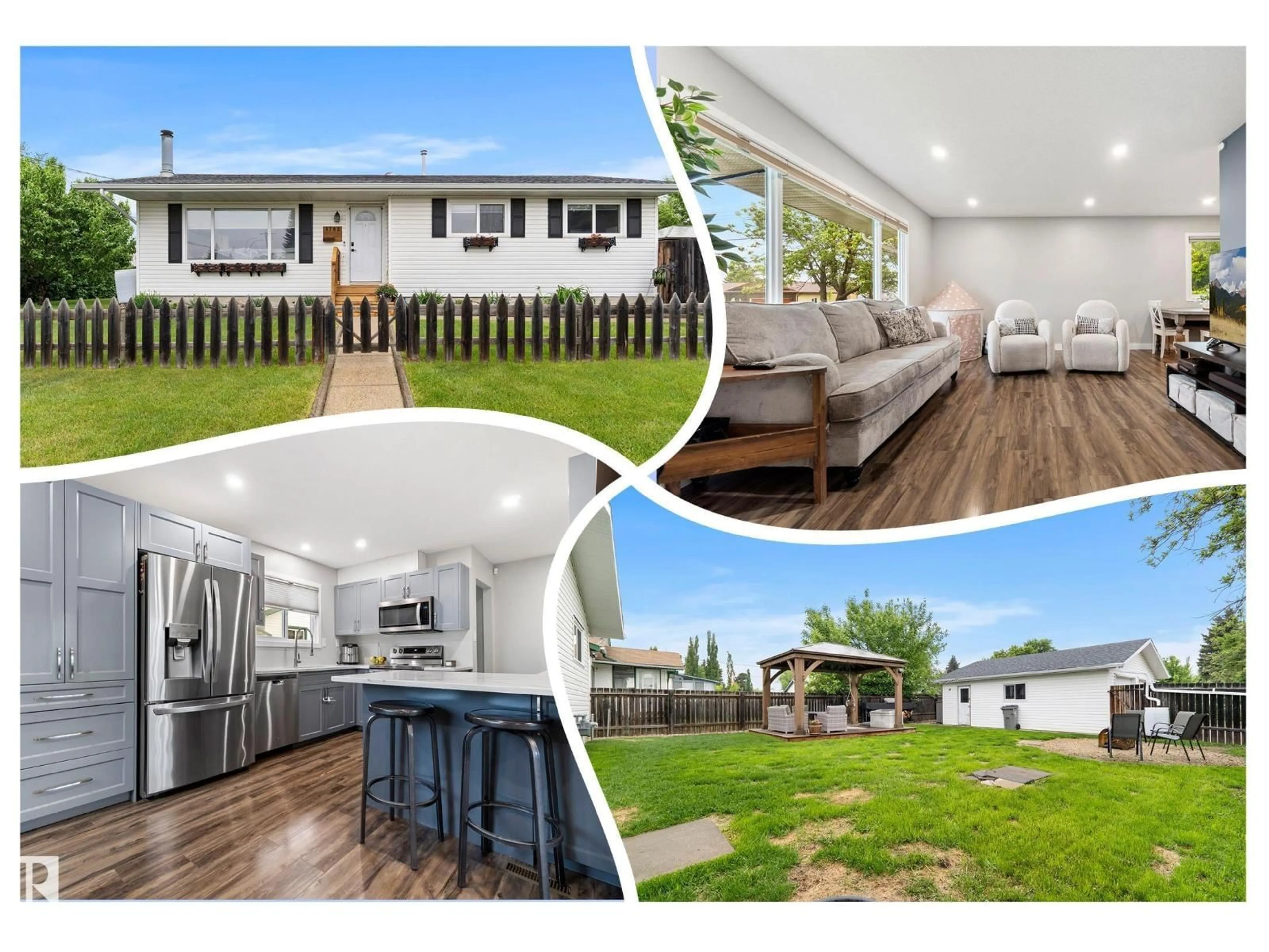 Home with vinyl exterior material, street for 4702 50 AV, Beaumont Alberta T4X1H5