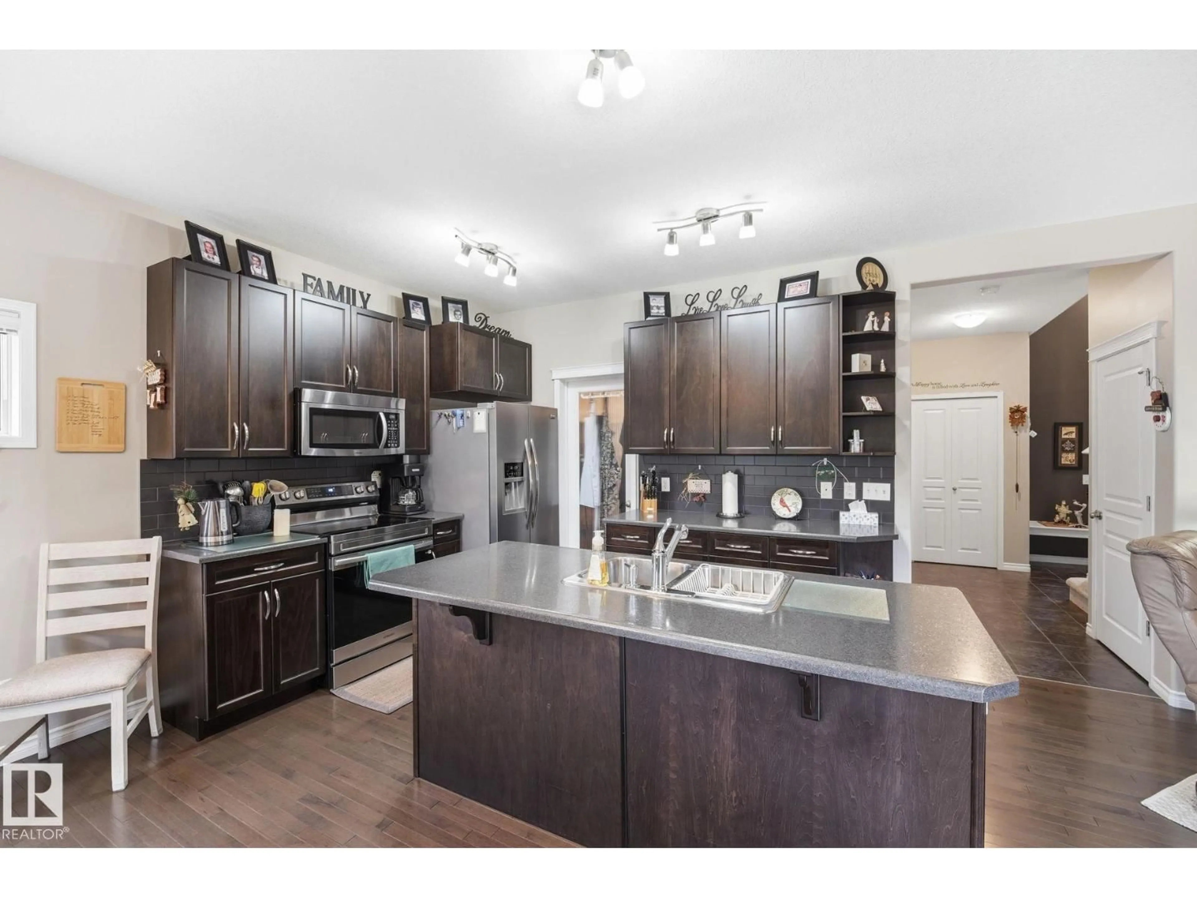 Open concept kitchen, unknown for SW - 1823 67 ST, Edmonton Alberta T6X0L9