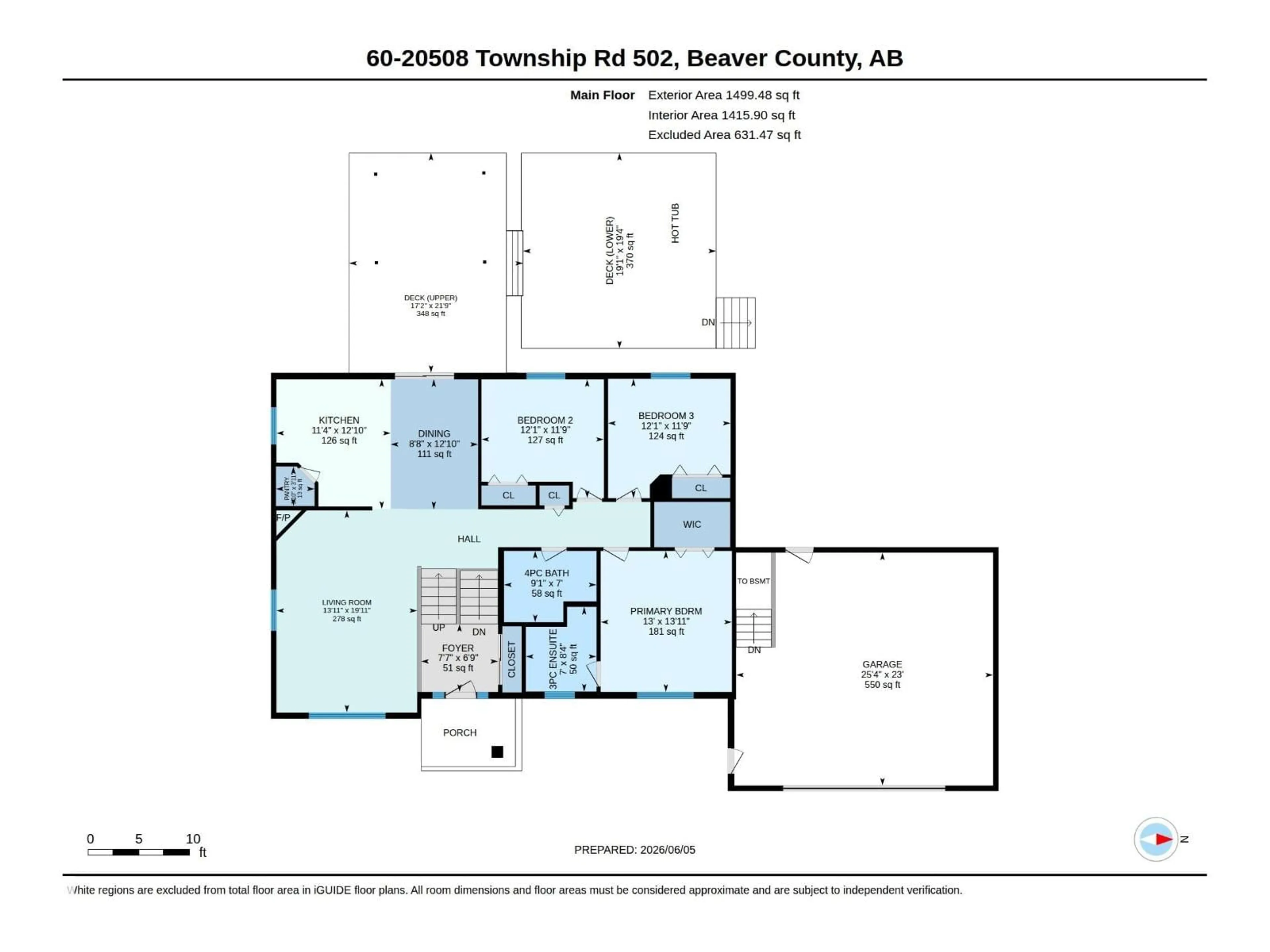 Floor plan for 60 20508 TOWNSHIP ROAD 502, Rural Beaver County Alberta T0B4J2