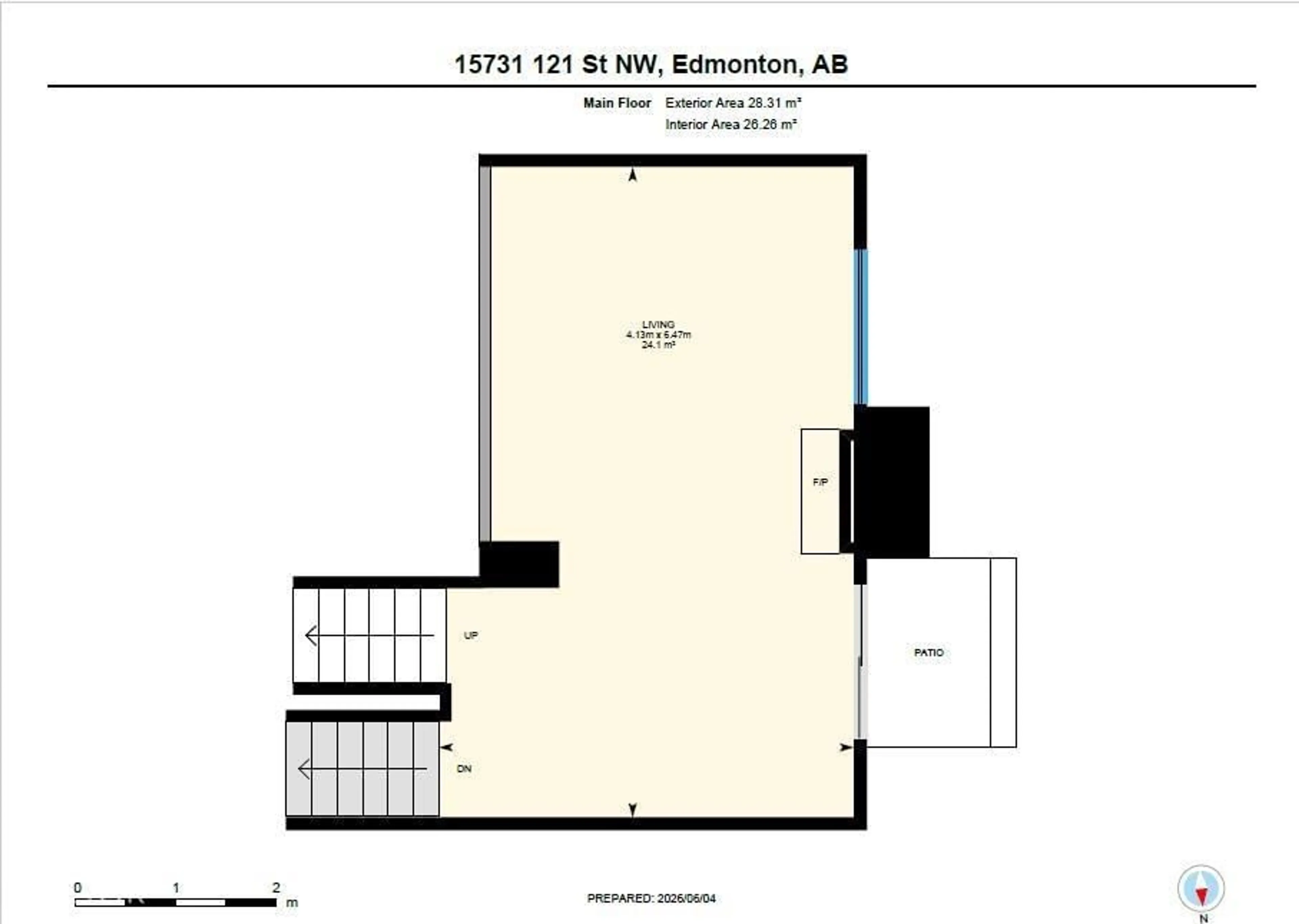 Floor plan for NW - 15731 121 ST, Edmonton Alberta T5X2S1