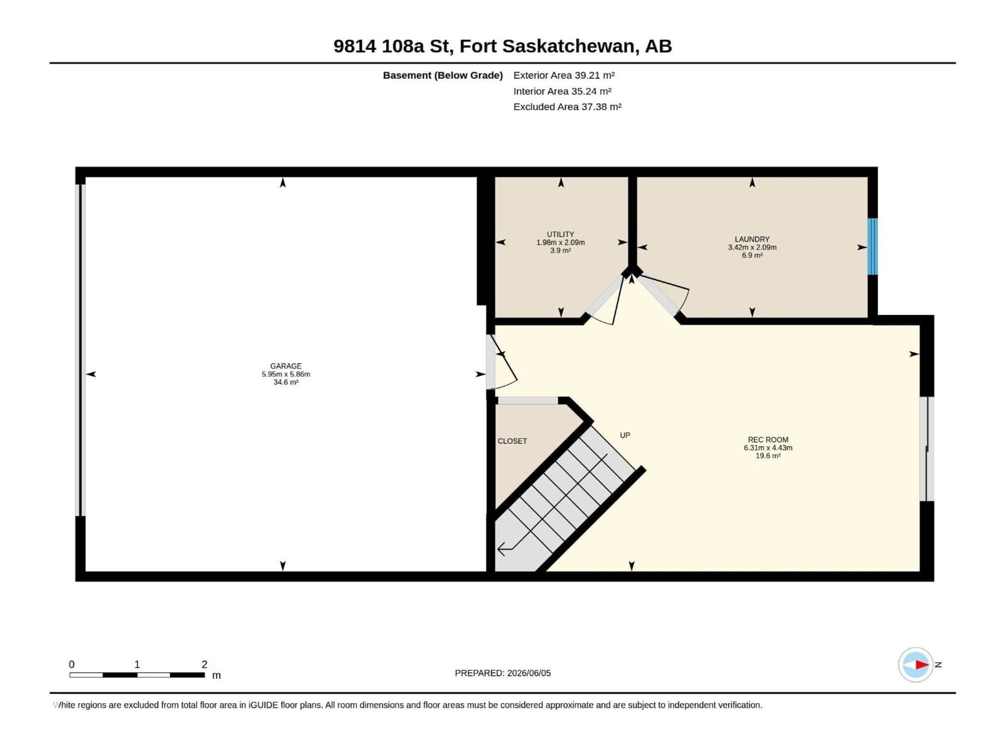 Floor plan for 9814 108 A, Fort Saskatchewan Alberta T8L4C7