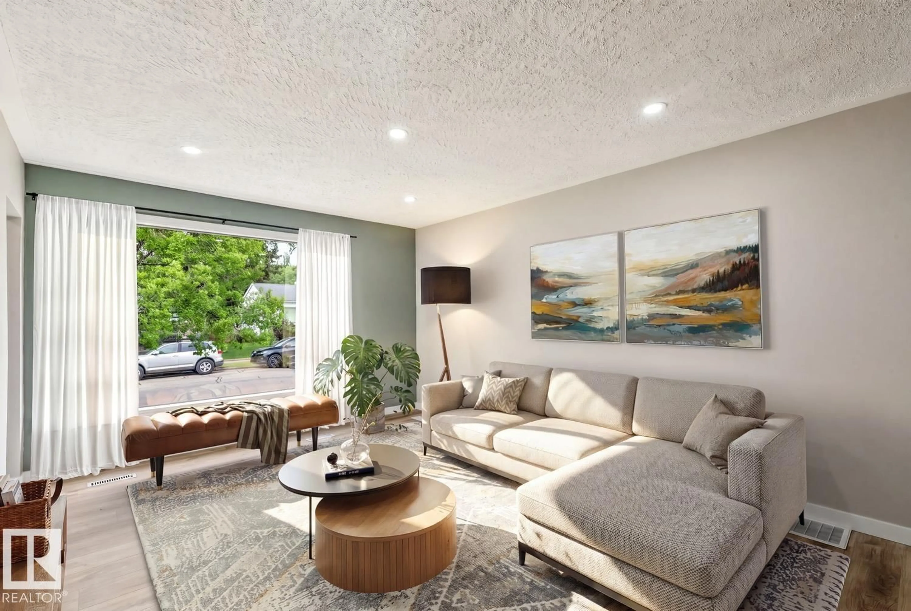 Living room with furniture, unknown for 4037 114 AV, Edmonton Alberta T5W0S9