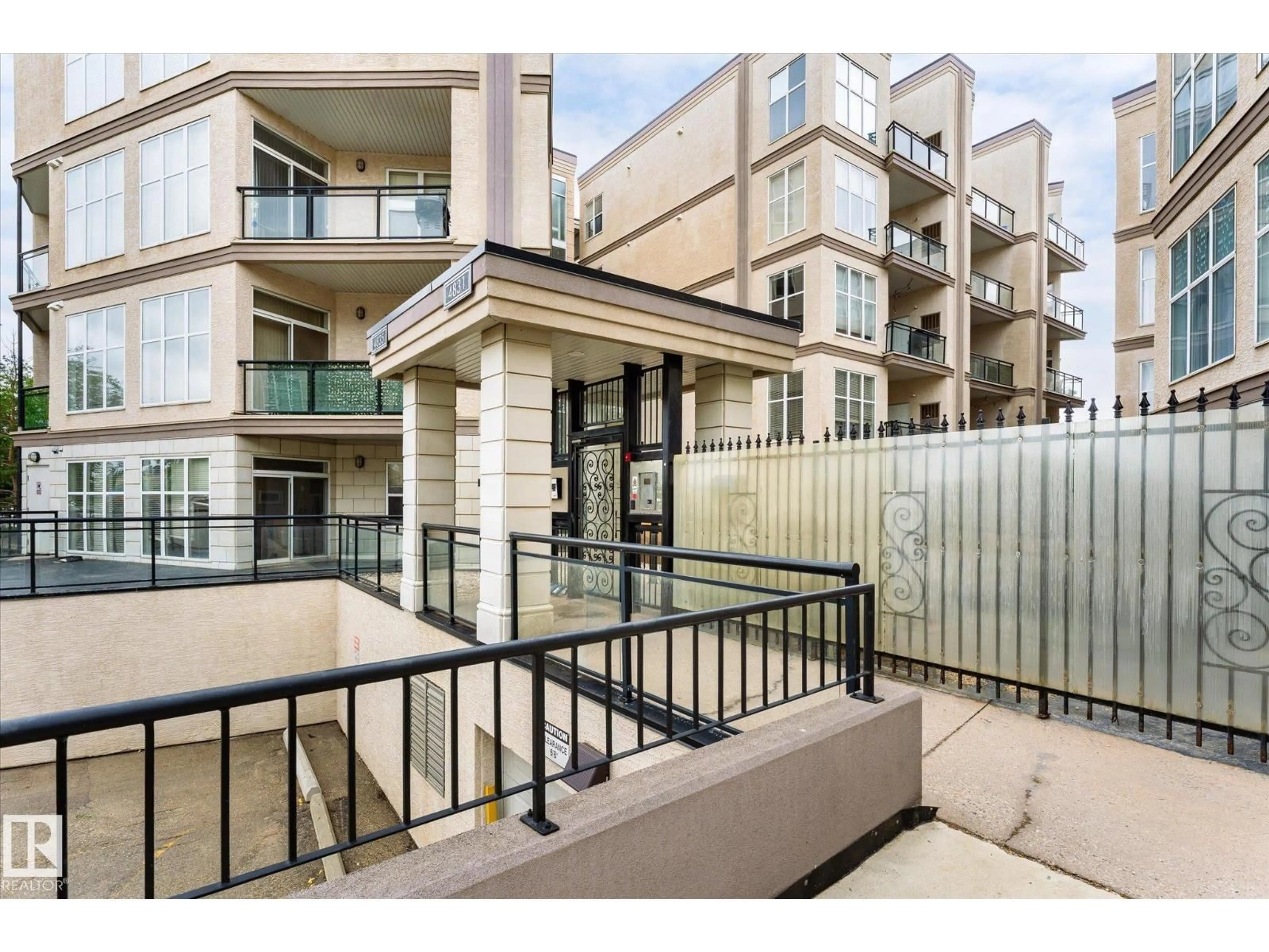 Patio, street for 209 - 4835 104A ST NW, Edmonton Alberta T6H0R5