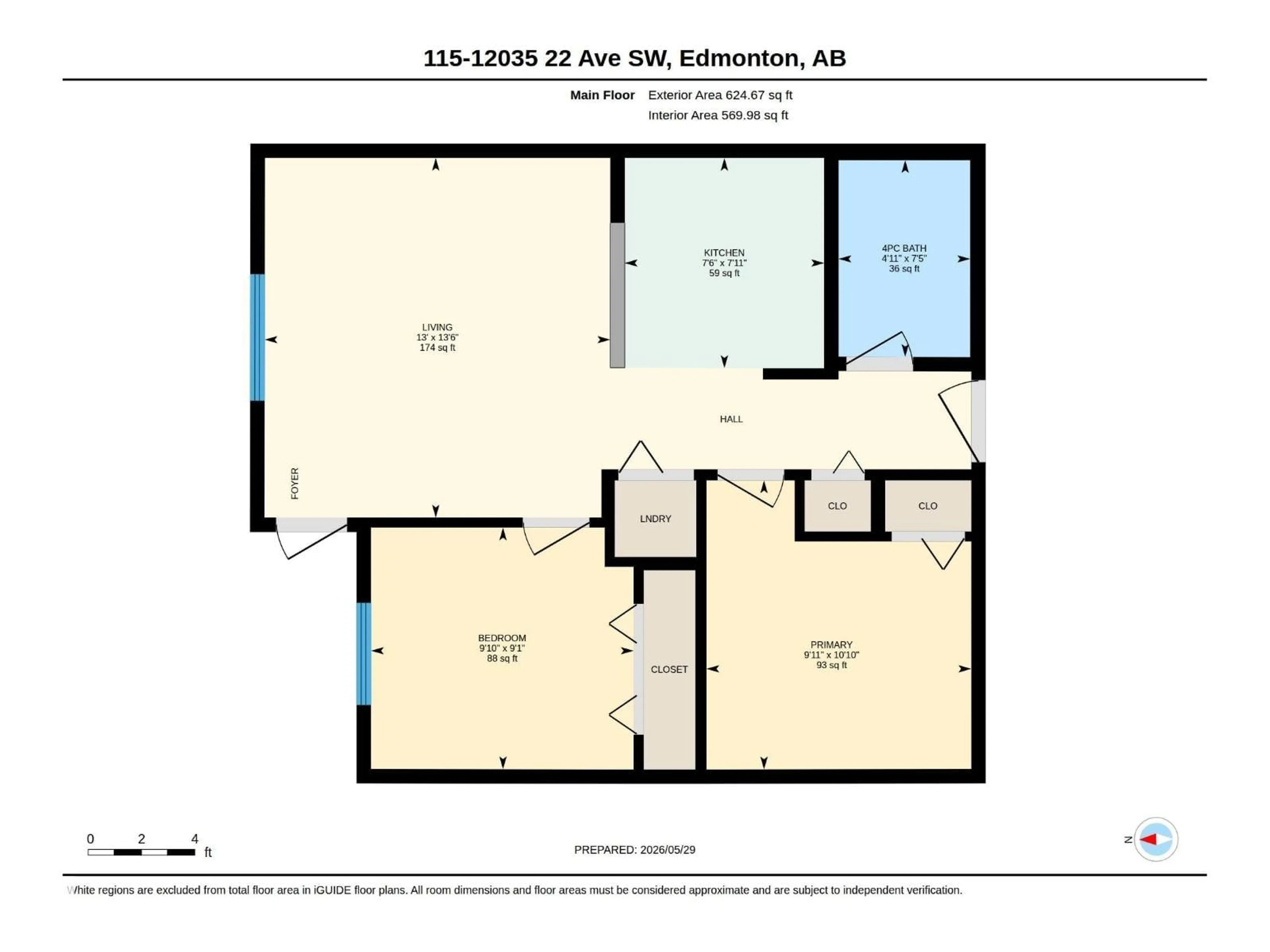 Floor plan for #115 - 12035 22 AV, Edmonton Alberta T6W2X9