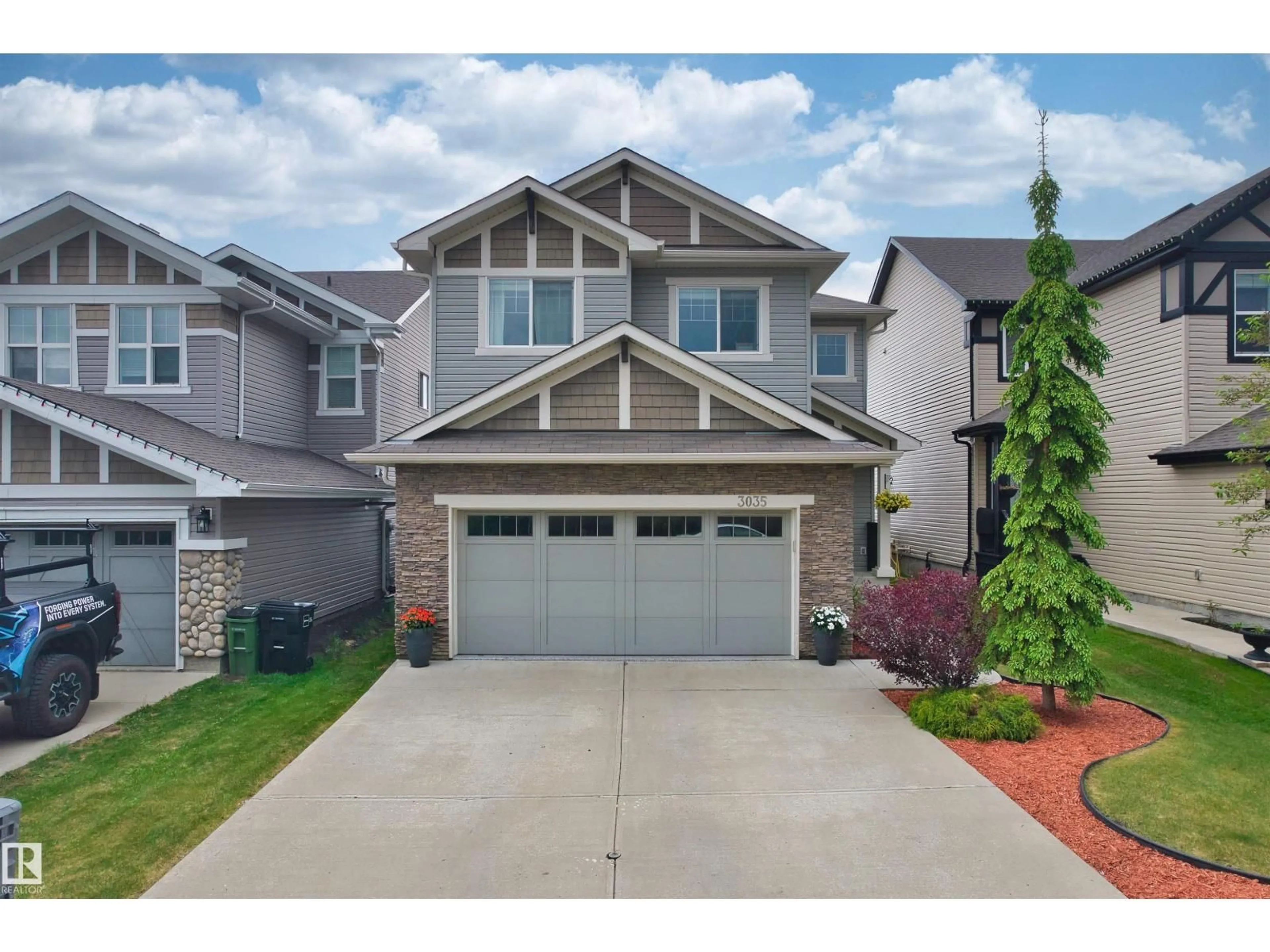 Home with vinyl exterior material, street for SW - 3035 CARPENTER LANDING LD, Edmonton Alberta T6W2Z1