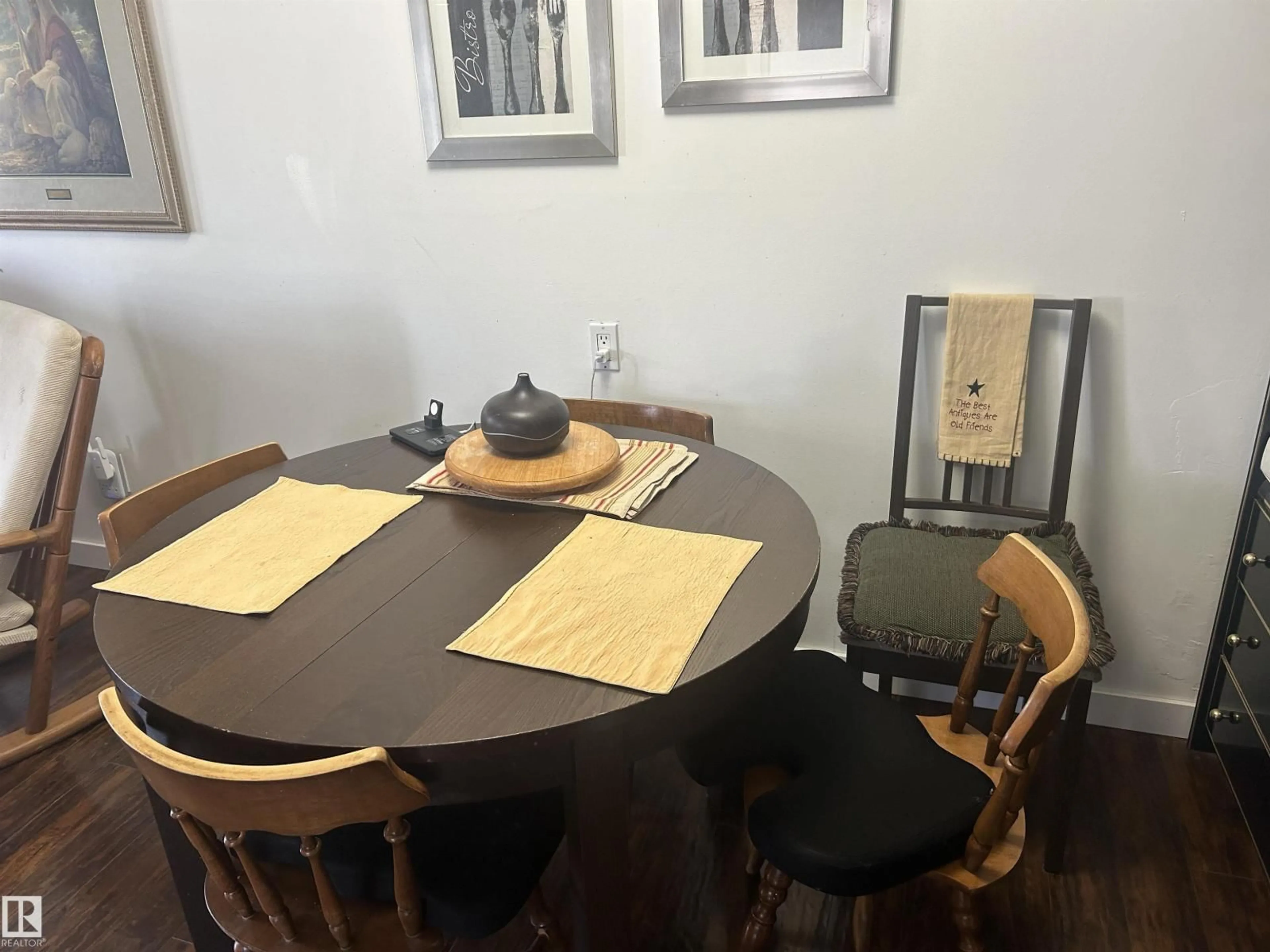 Dining room, wood/laminate floor for 12734 - 12736 86 ST, Edmonton Alberta T5E3A8