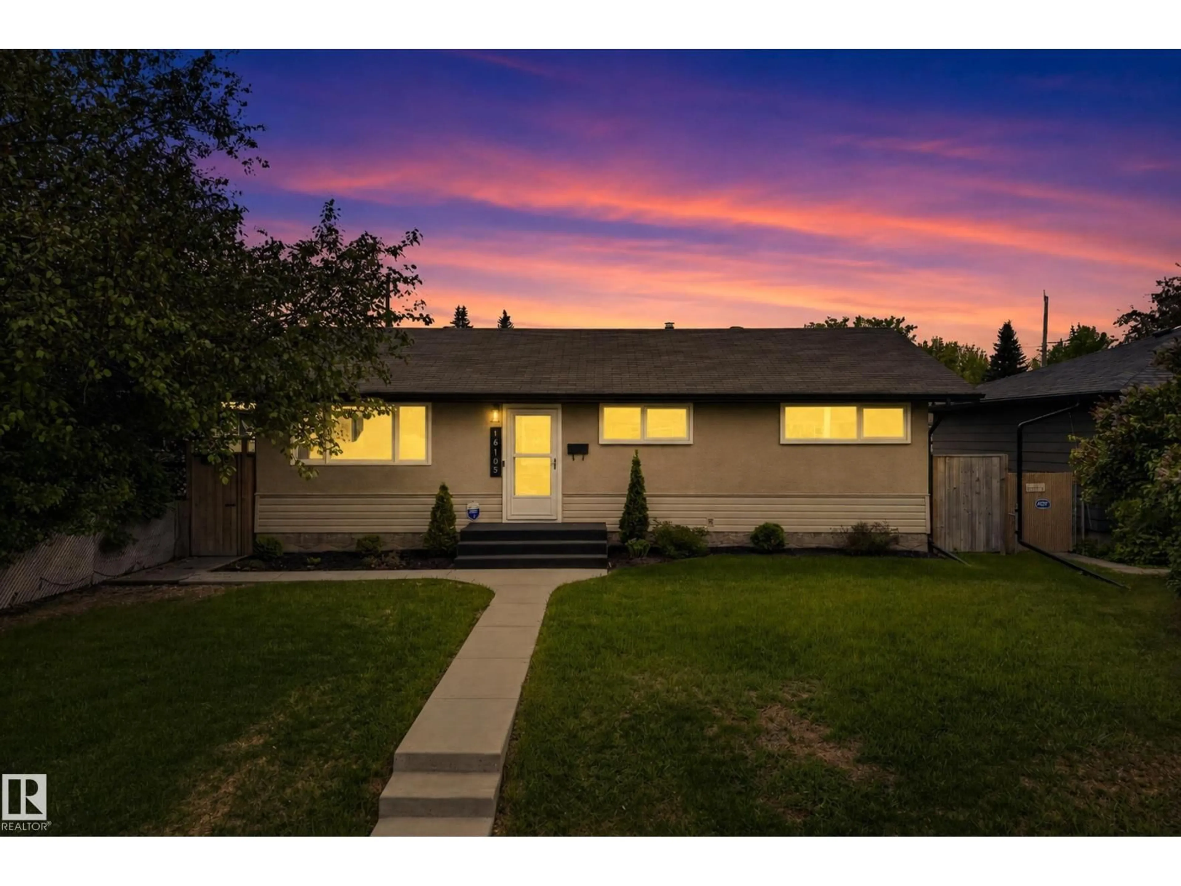 Home with vinyl exterior material, street for 16105 109A AV AV, Edmonton Alberta T5P1C5