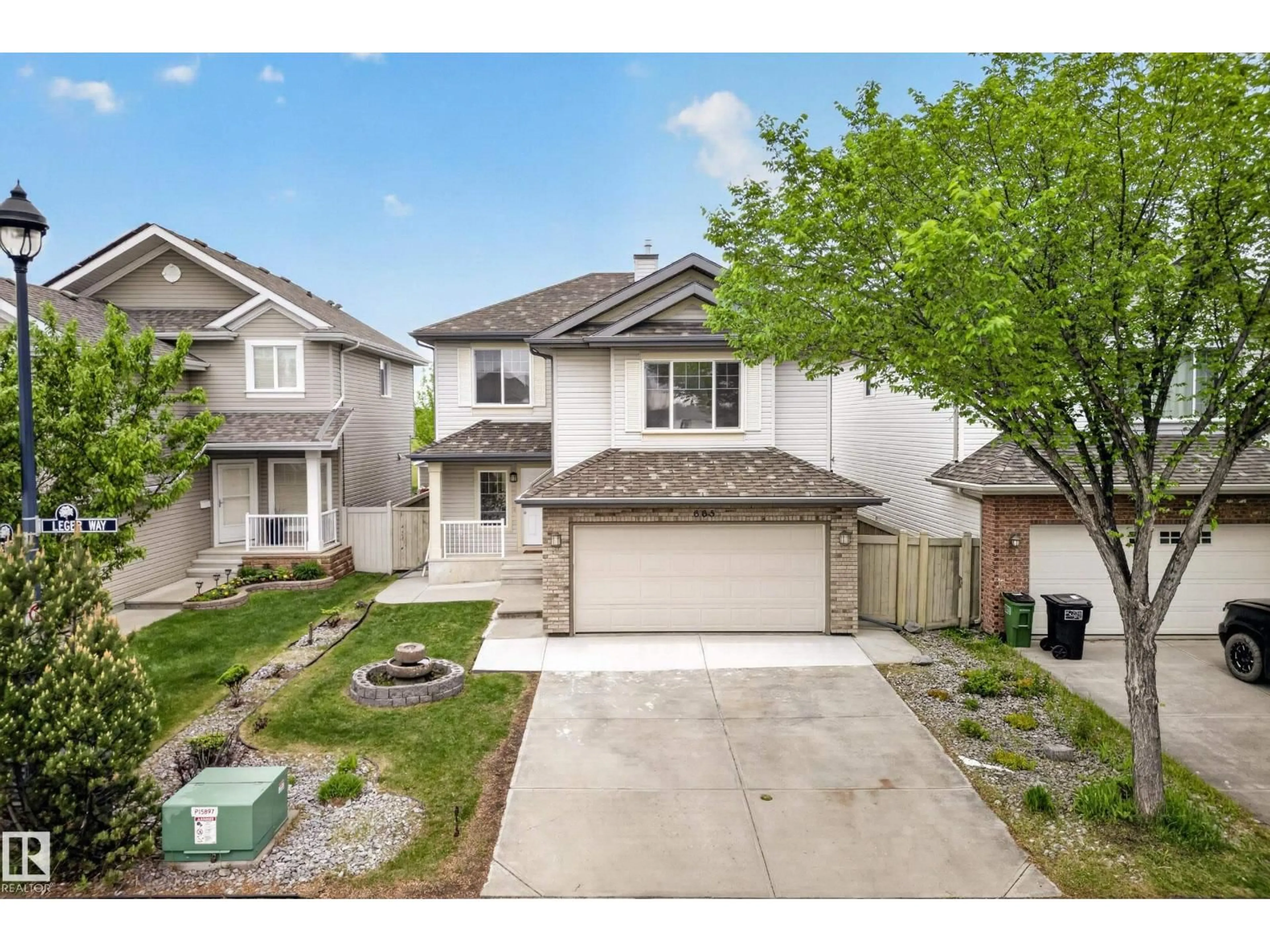 A pic from outside/outdoor area/front of a property/back of a property/a pic from drone, street for 665 LEGER WY, Edmonton Alberta T6R0C1