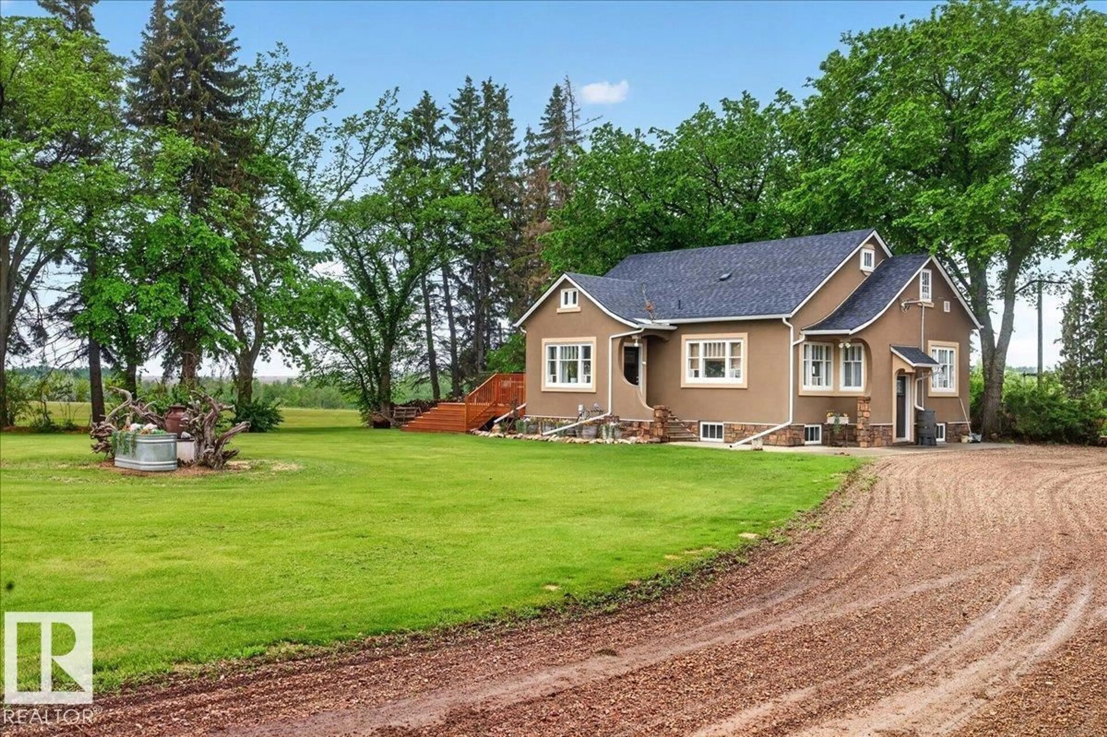 A pic from outside/outdoor area/front of a property/back of a property/a pic from drone, water/lake/river/ocean view for 572004 HIGHWAY 857, Rural Two Hills County Alberta T0B4R0
