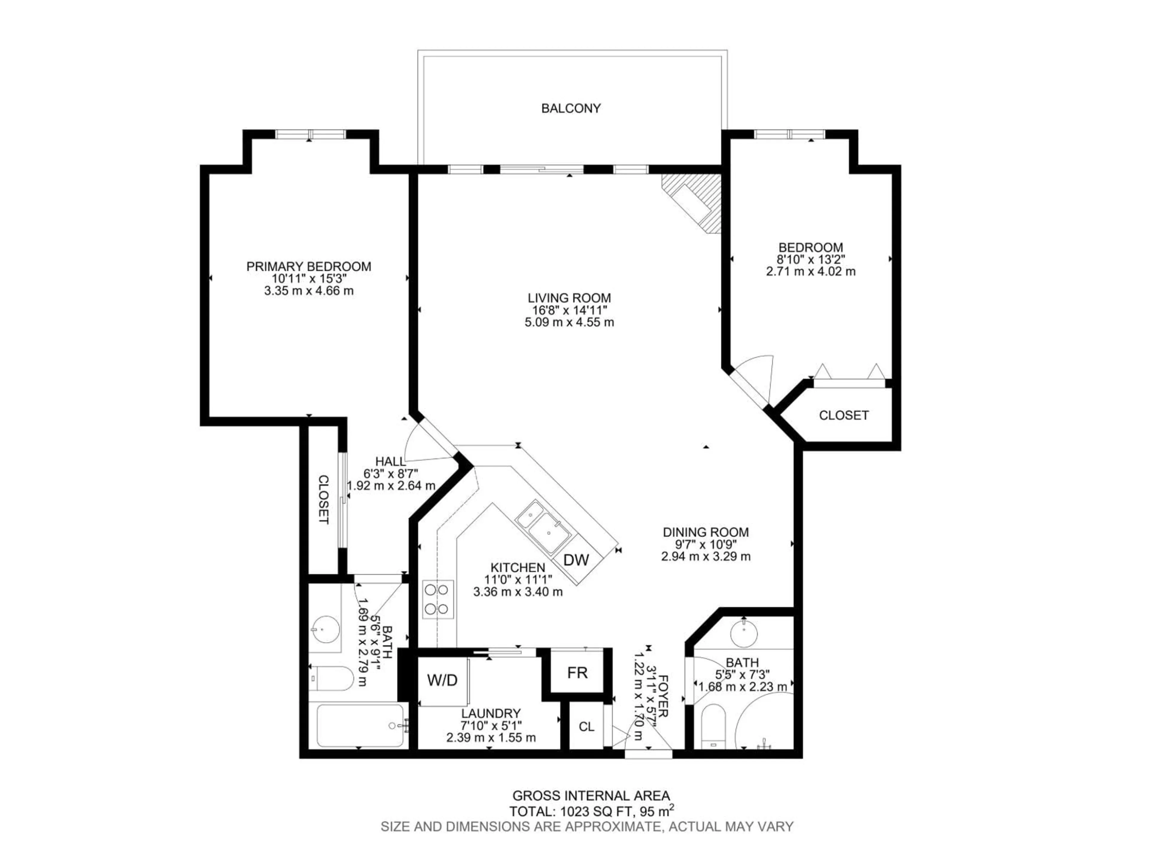 Floor plan for #308 - 10933 124 ST NW, Edmonton Alberta T5M0H6