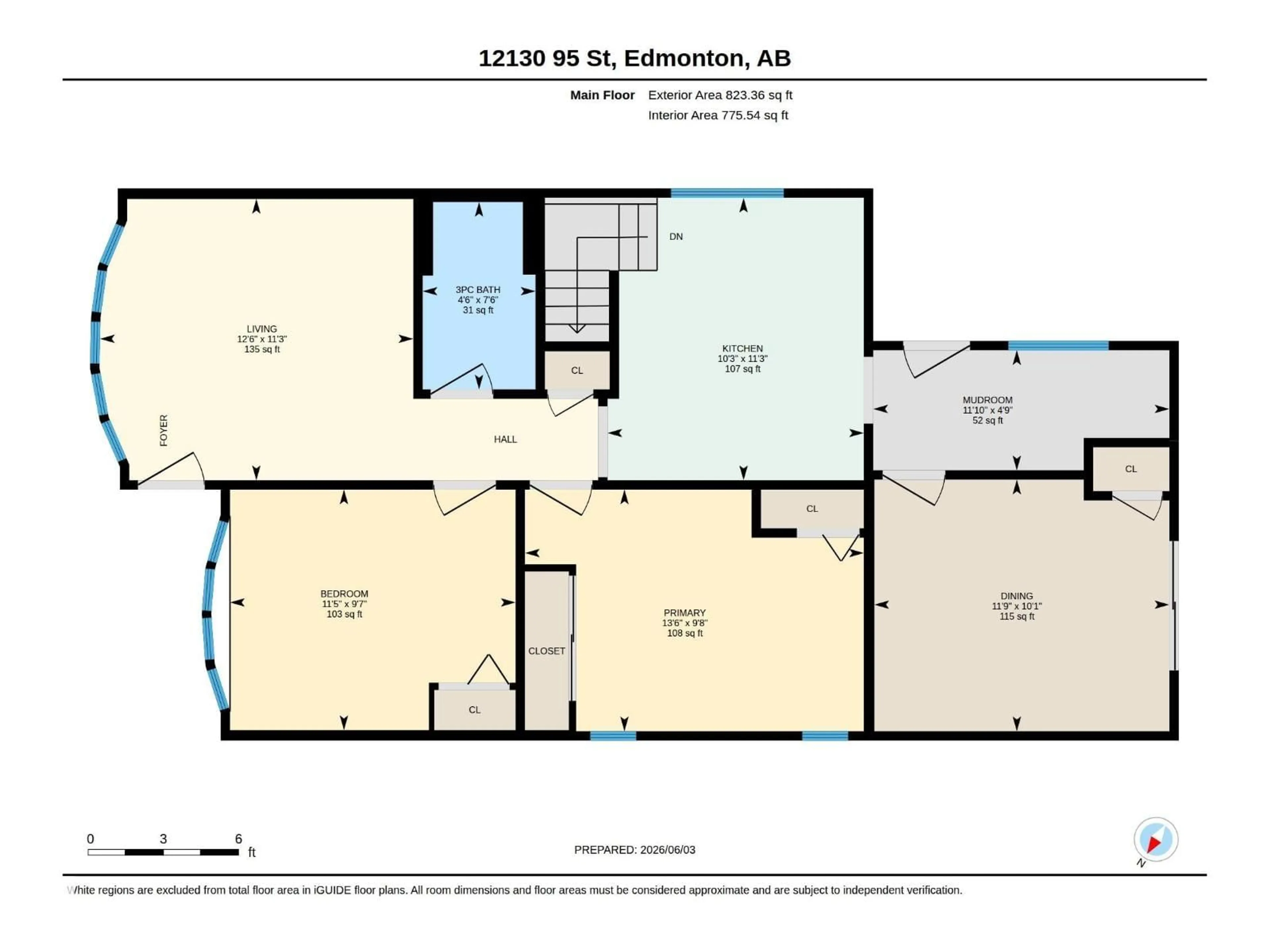 Floor plan for 12130 95 ST, Edmonton Alberta T5G1M8