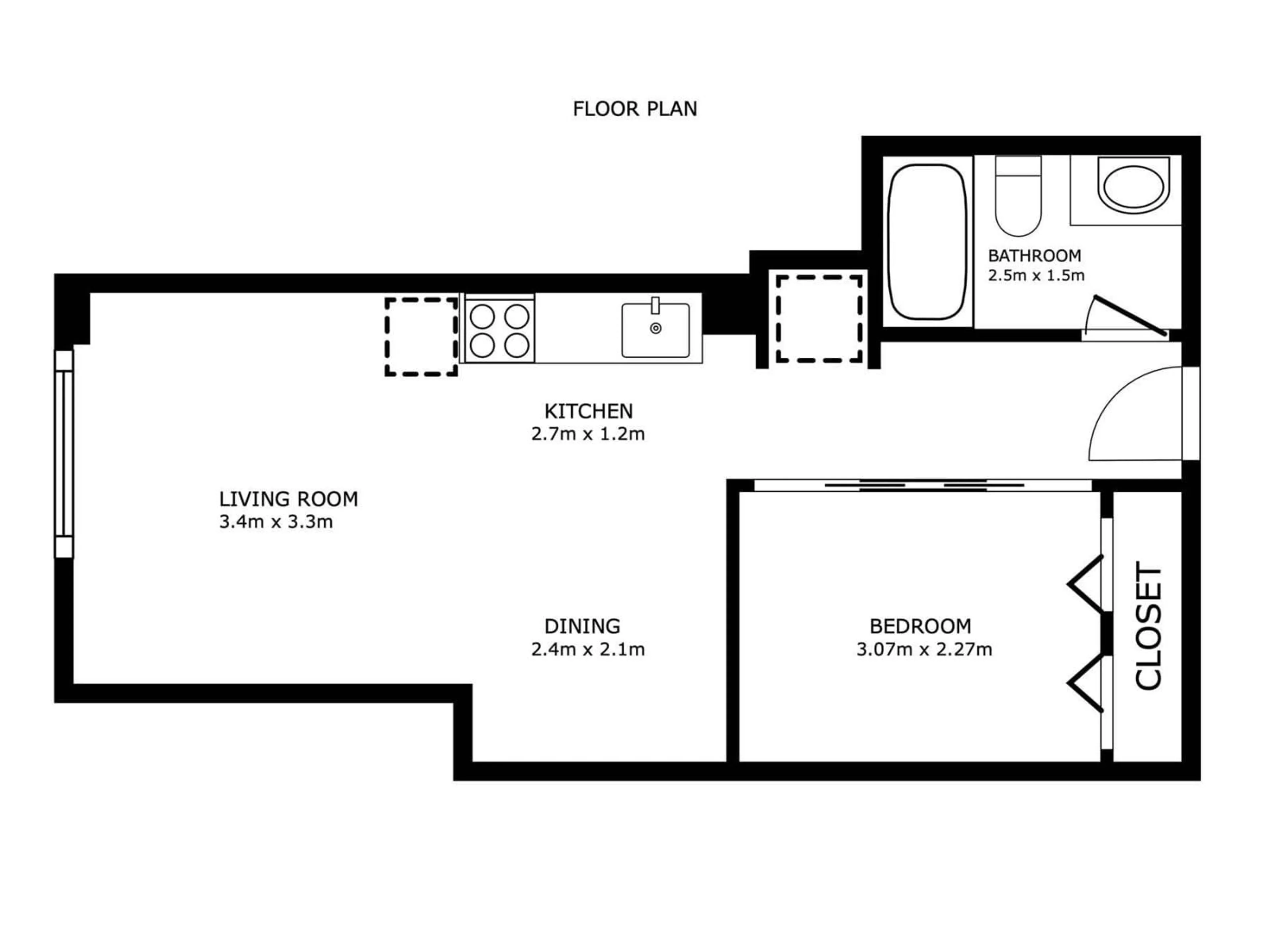 Floor plan for 10024 - 910 JASPER AV, Edmonton Alberta T5J1R9