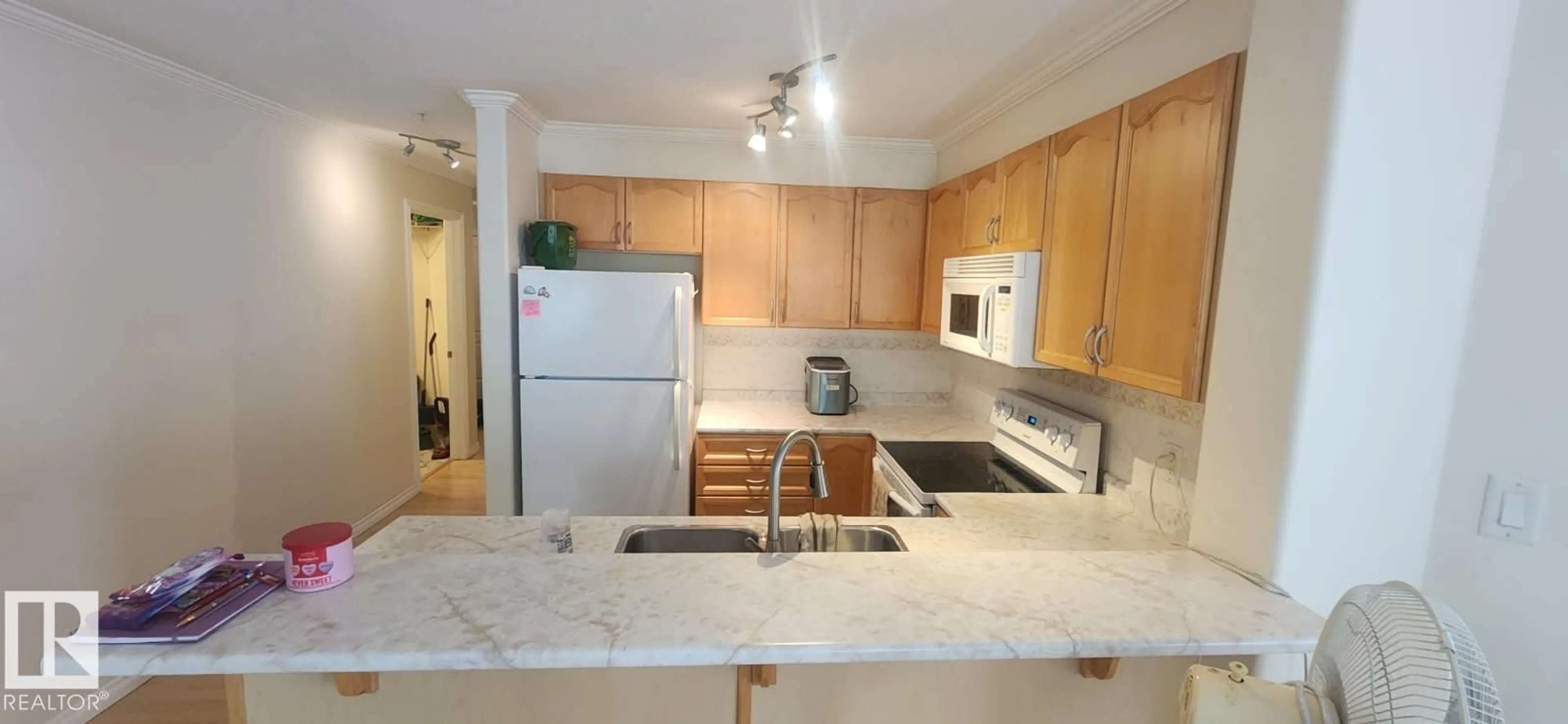 Standard kitchen, unknown for #214 - 9938 104 ST, Edmonton Alberta T5K2X7