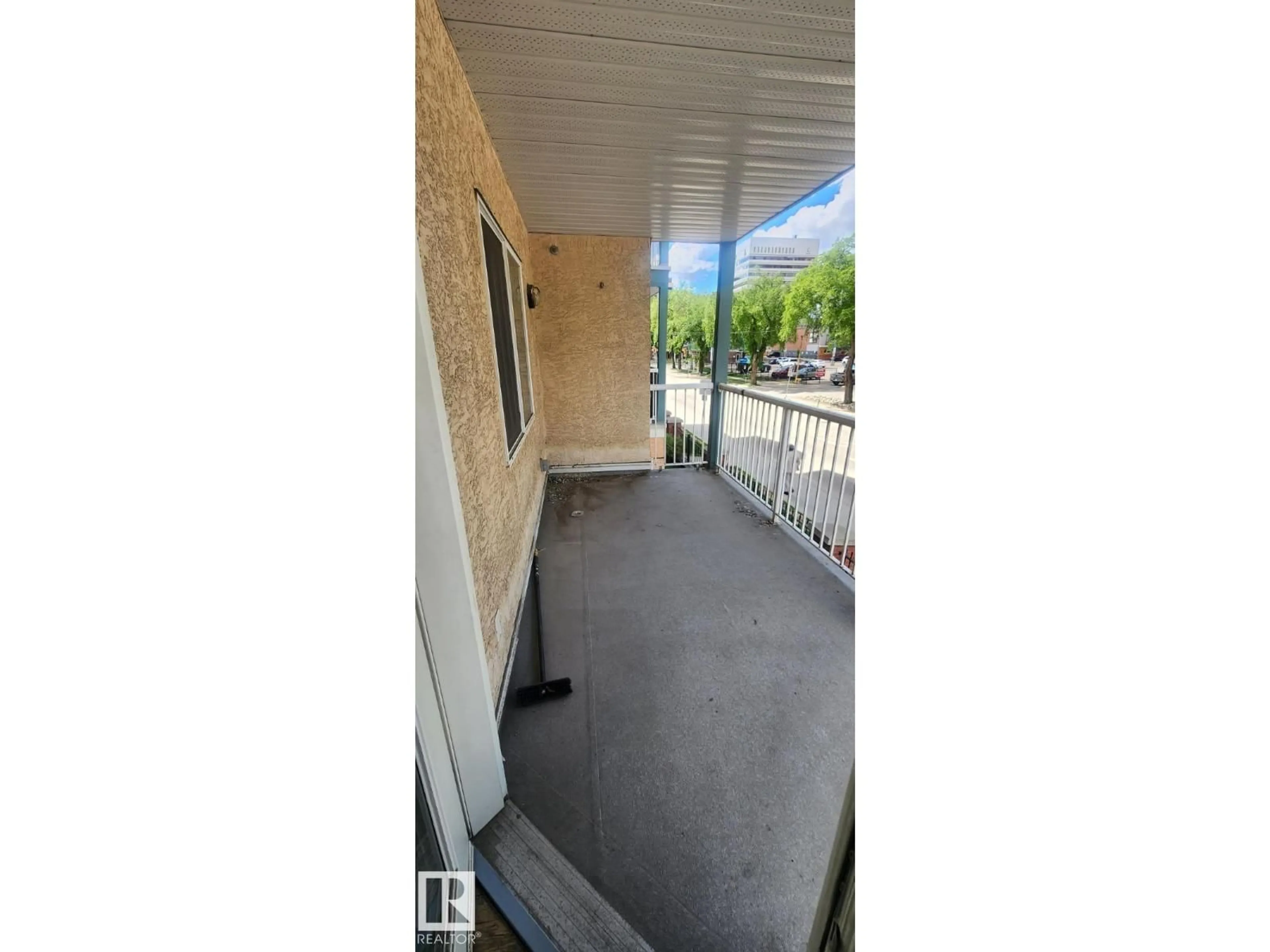 Patio, street for #214 - 9938 104 ST, Edmonton Alberta T5K2X7