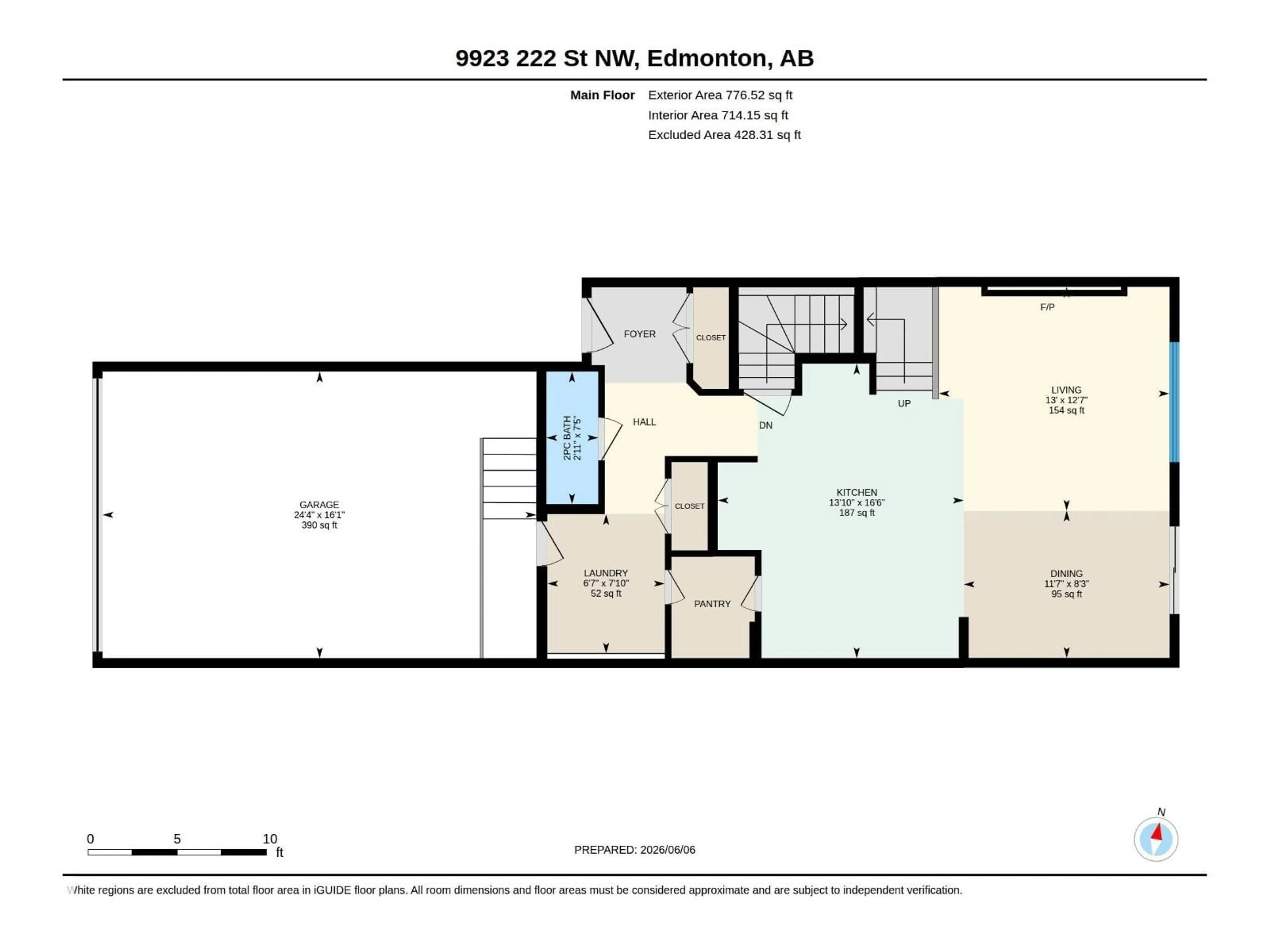 Floor plan for NW - 9923 222 ST, Edmonton Alberta T5T7J1