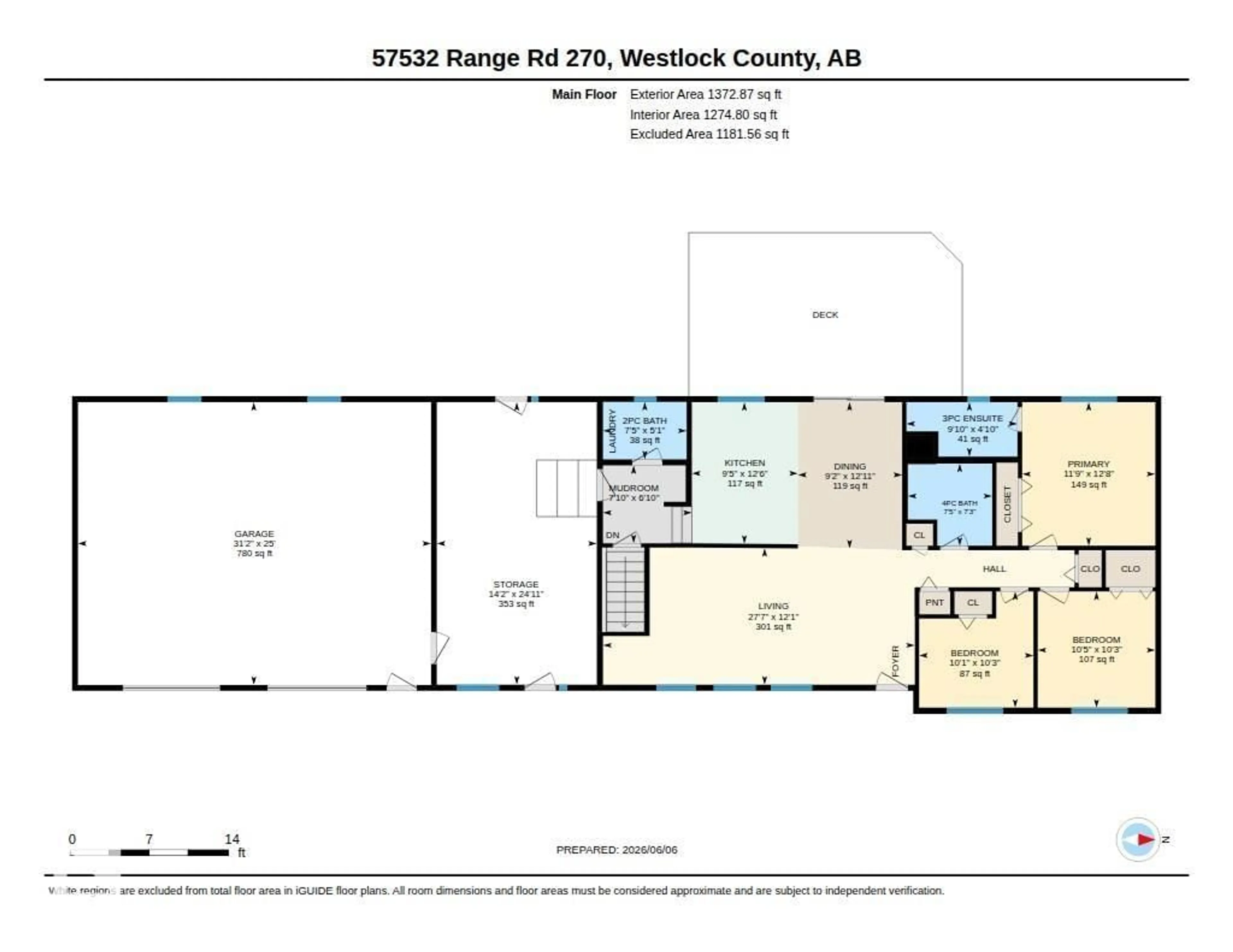 Floor plan for 57532 RG RD 270, Rural Westlock County Alberta T0G0H0