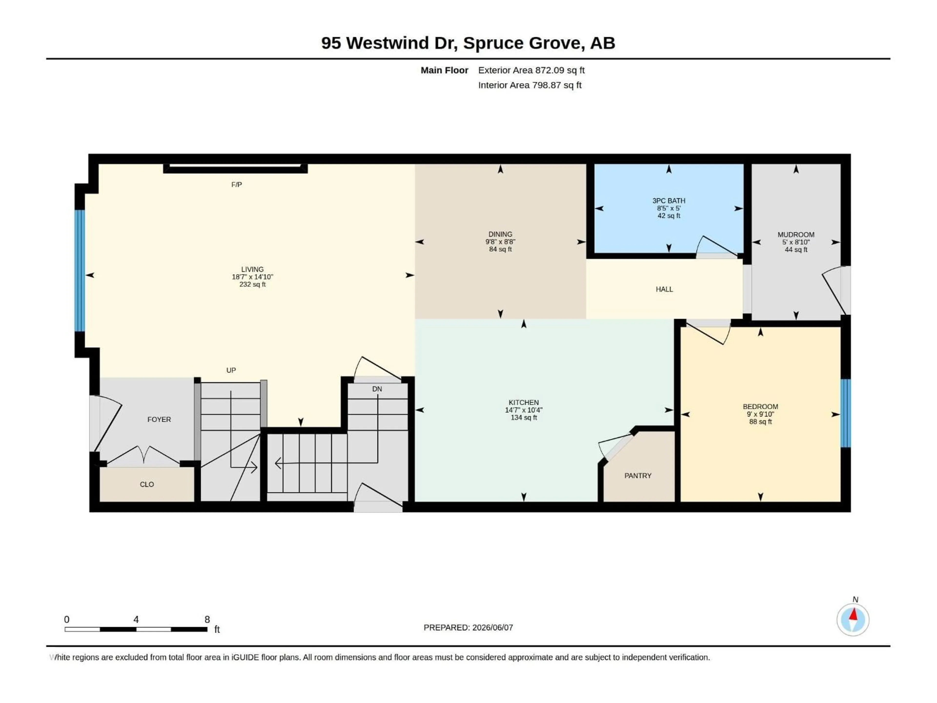 Floor plan for 95 WESTWIND DR, Spruce Grove Alberta T7X4C6