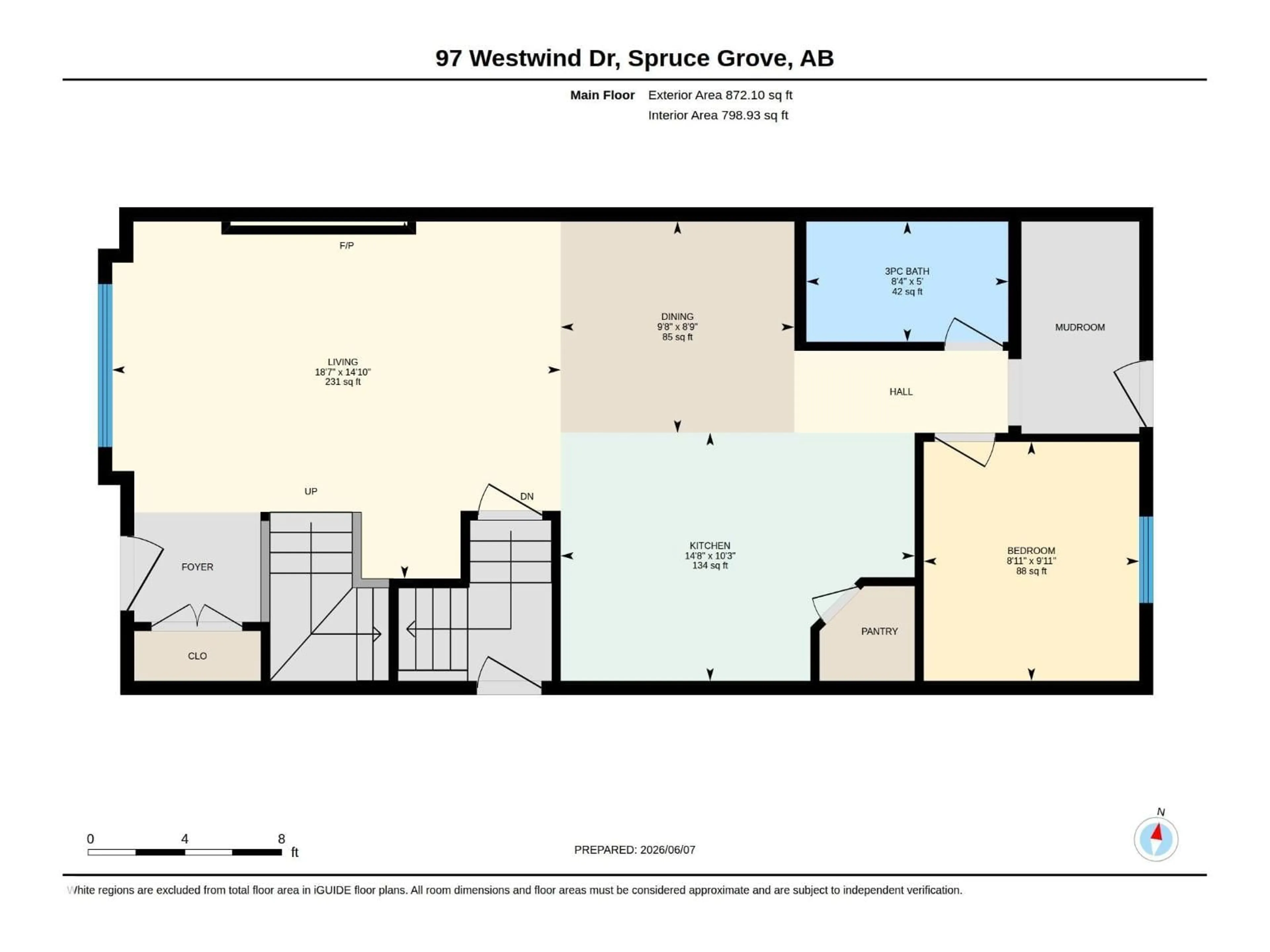 Floor plan for 97 WESTWIND DR, Spruce Grove Alberta T7X4C6