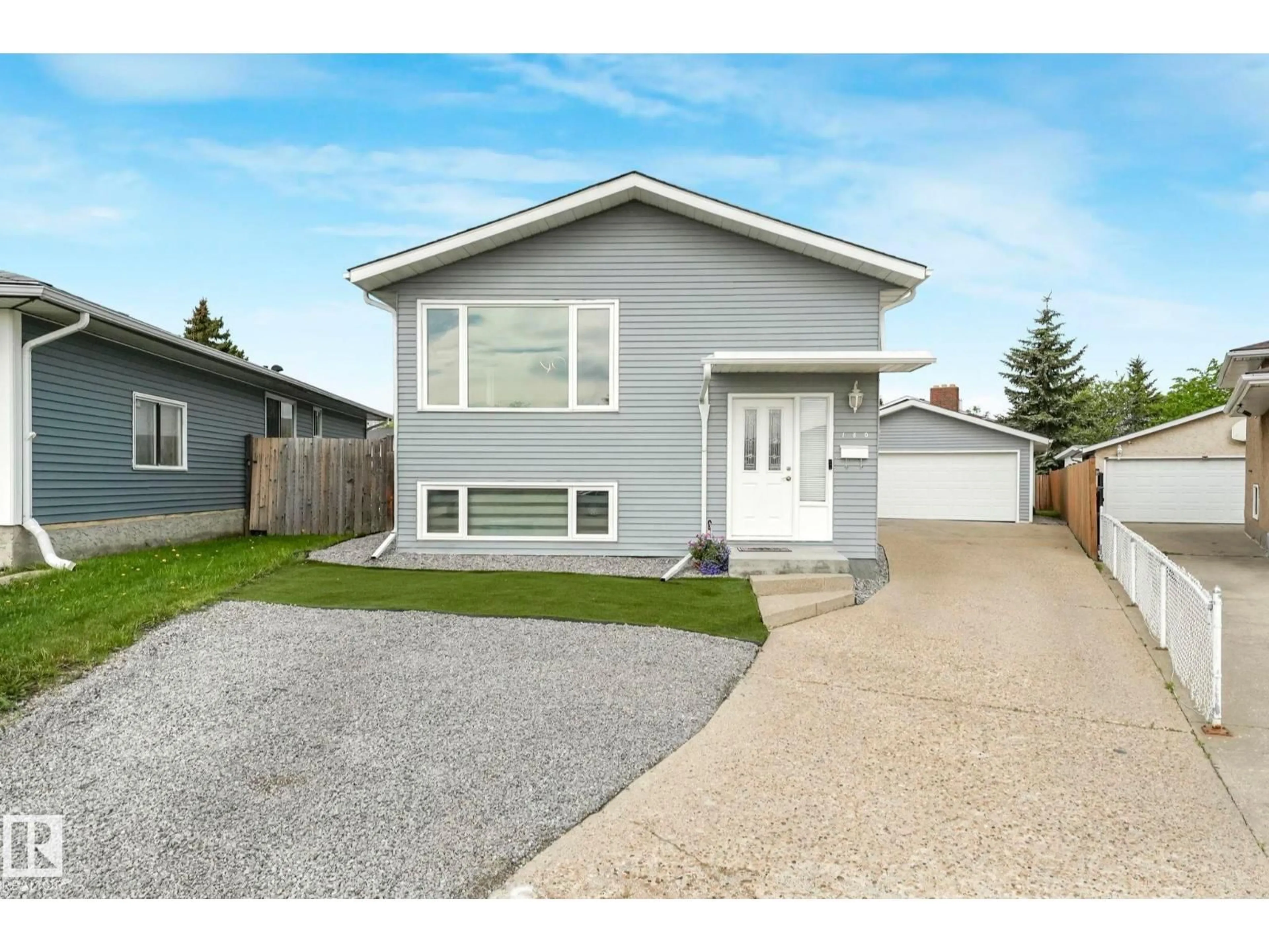 Home with vinyl exterior material, street for 180 DUNLUCE RD, Edmonton Alberta T5X4N9