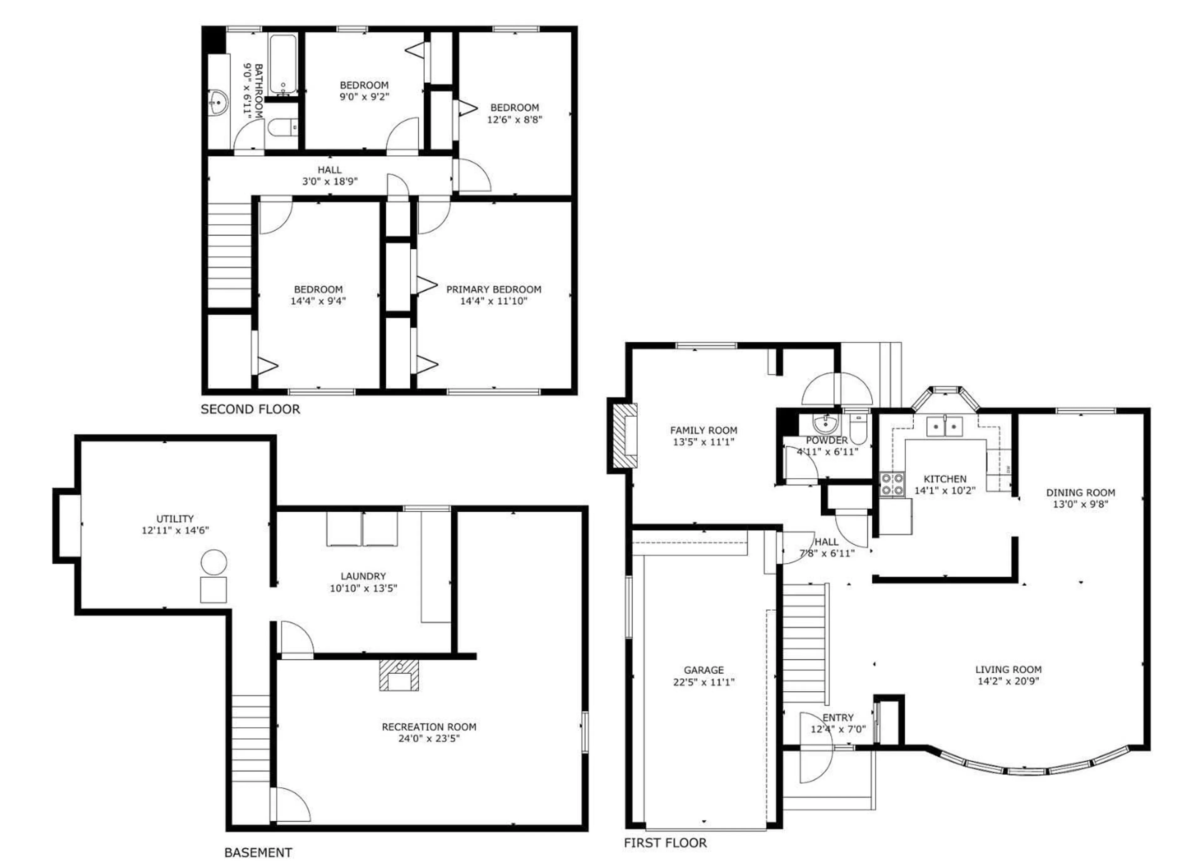 Floor plan for 11 FIFTH AV, Spruce Grove Alberta T7X2C5