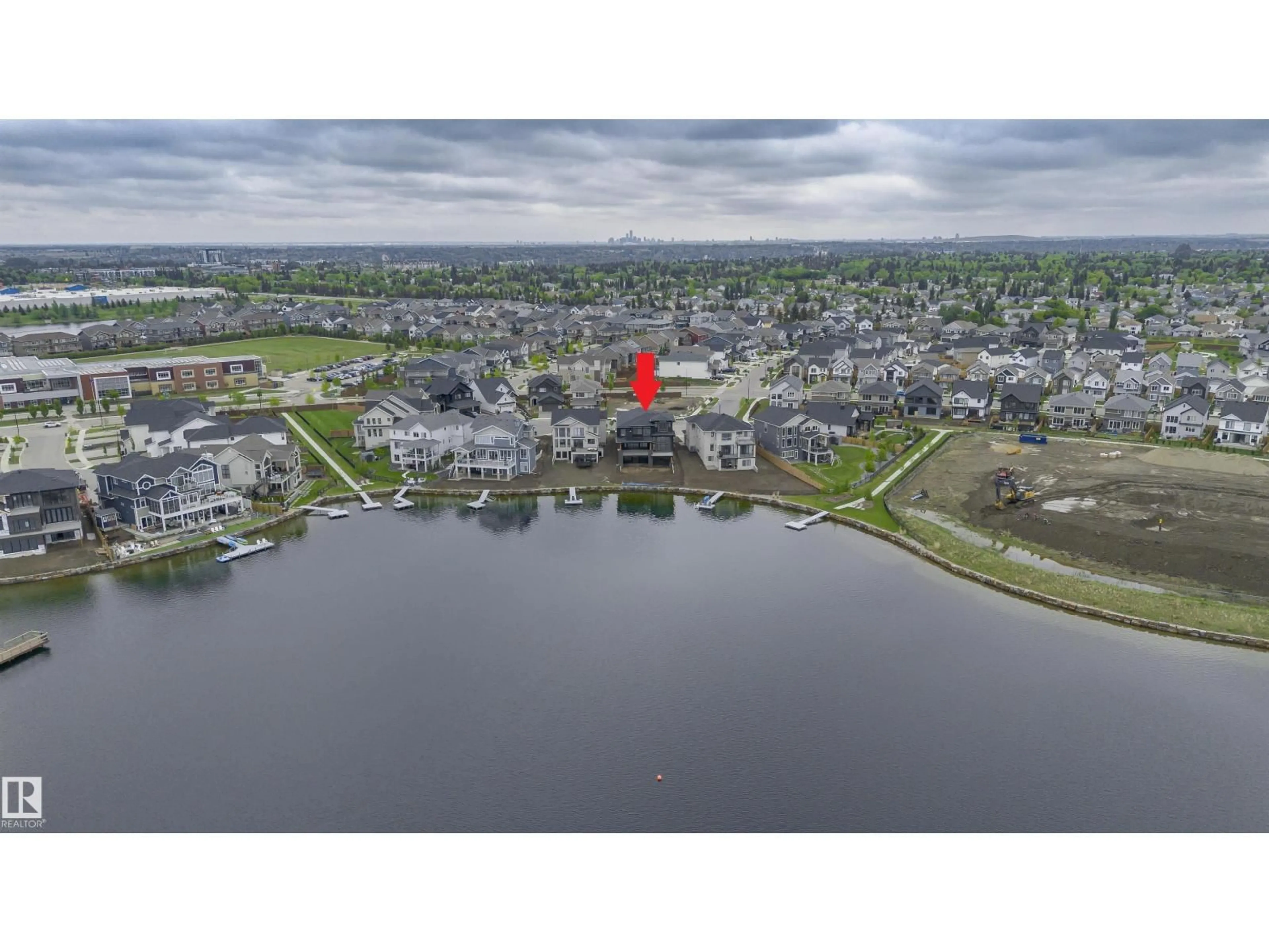 A pic from outside/outdoor area/front of a property/back of a property/a pic from drone, water/lake/river/ocean view for 12 JARDIN PL, St. Albert Alberta T8N7W7