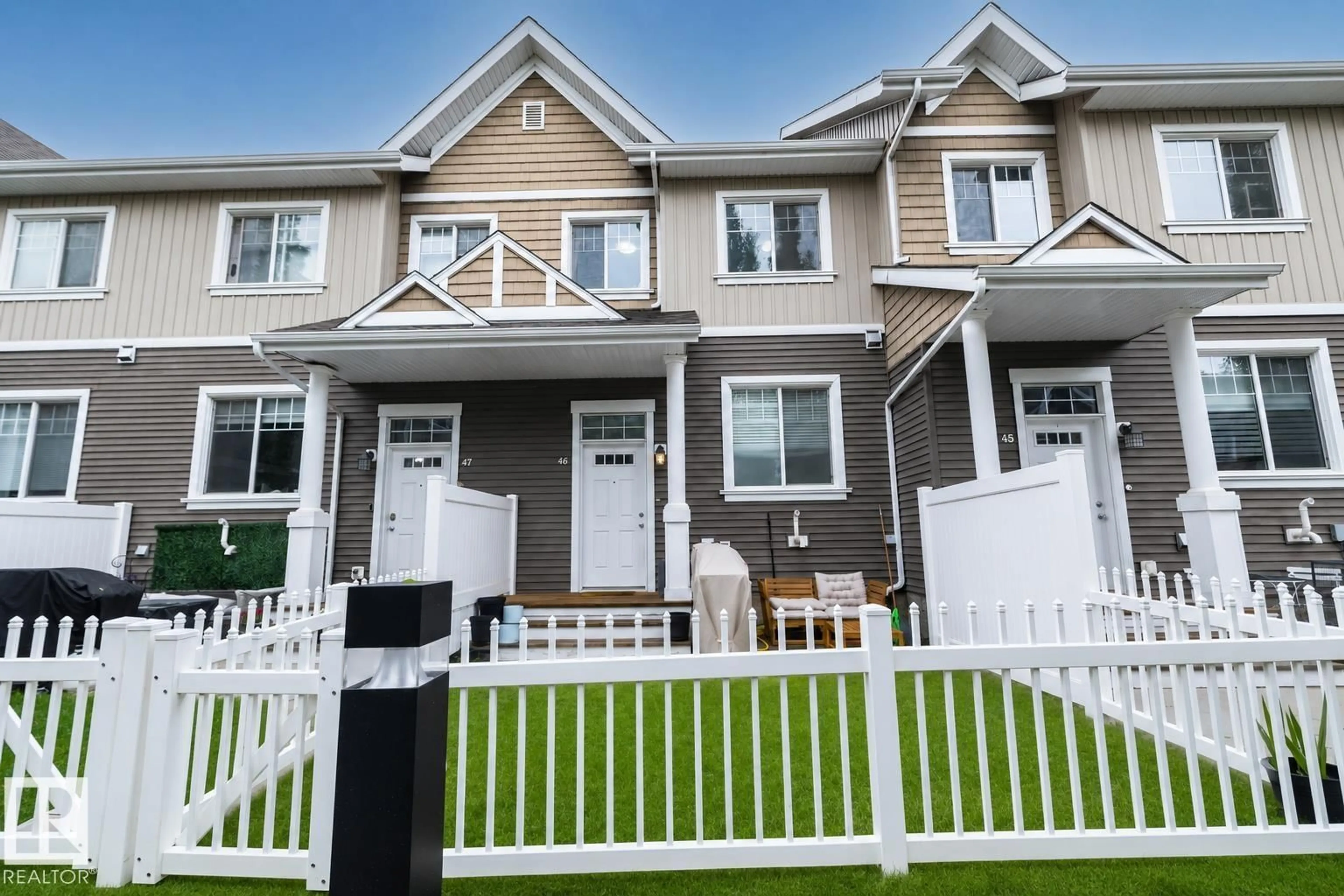 Home with vinyl exterior material, street for #46 - 4050 SAVARYN DR, Edmonton Alberta T6X1R8