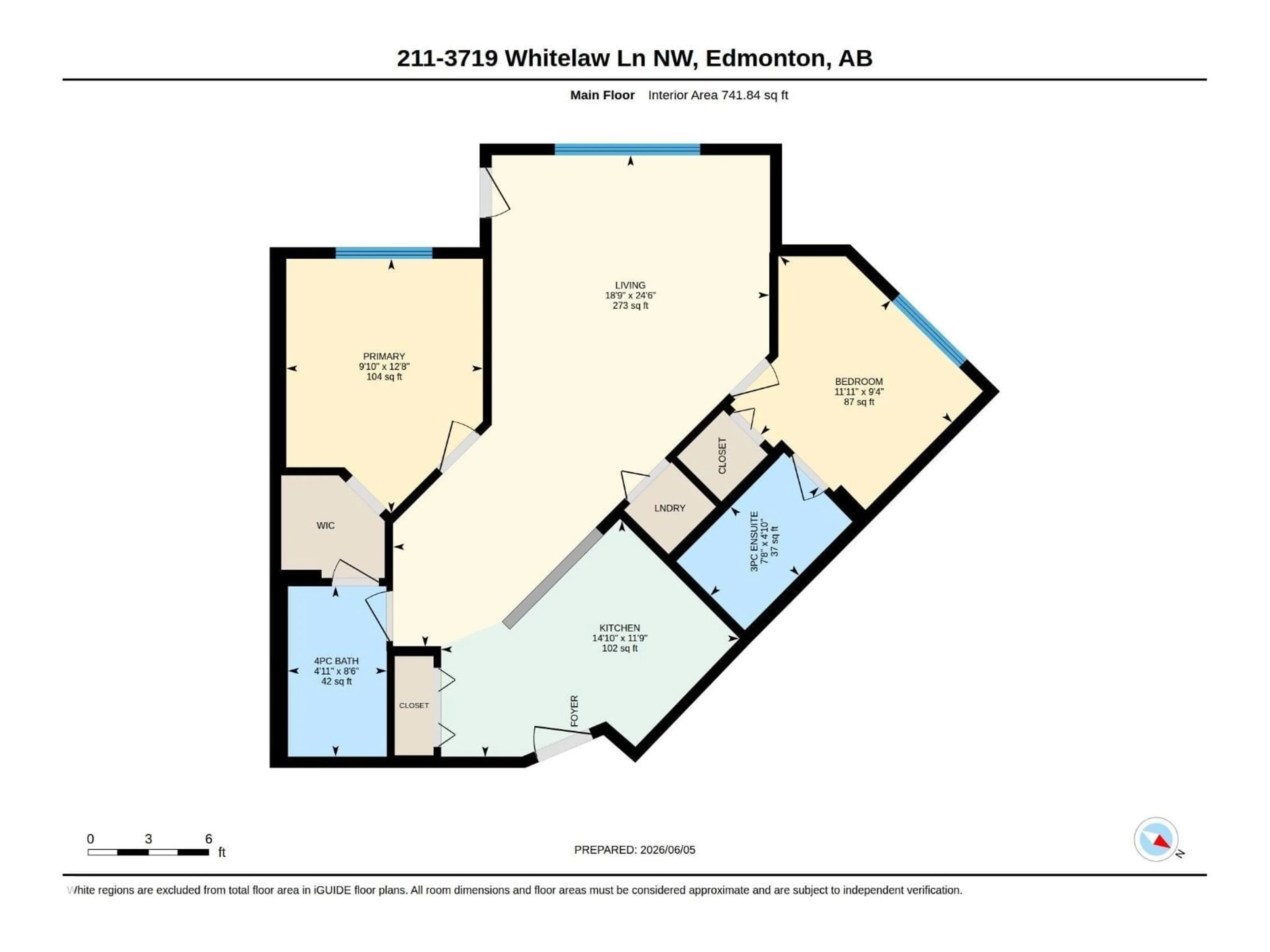 Floor plan for #211 - 3719 WHITELAW LN, Edmonton Alberta T6W2C3