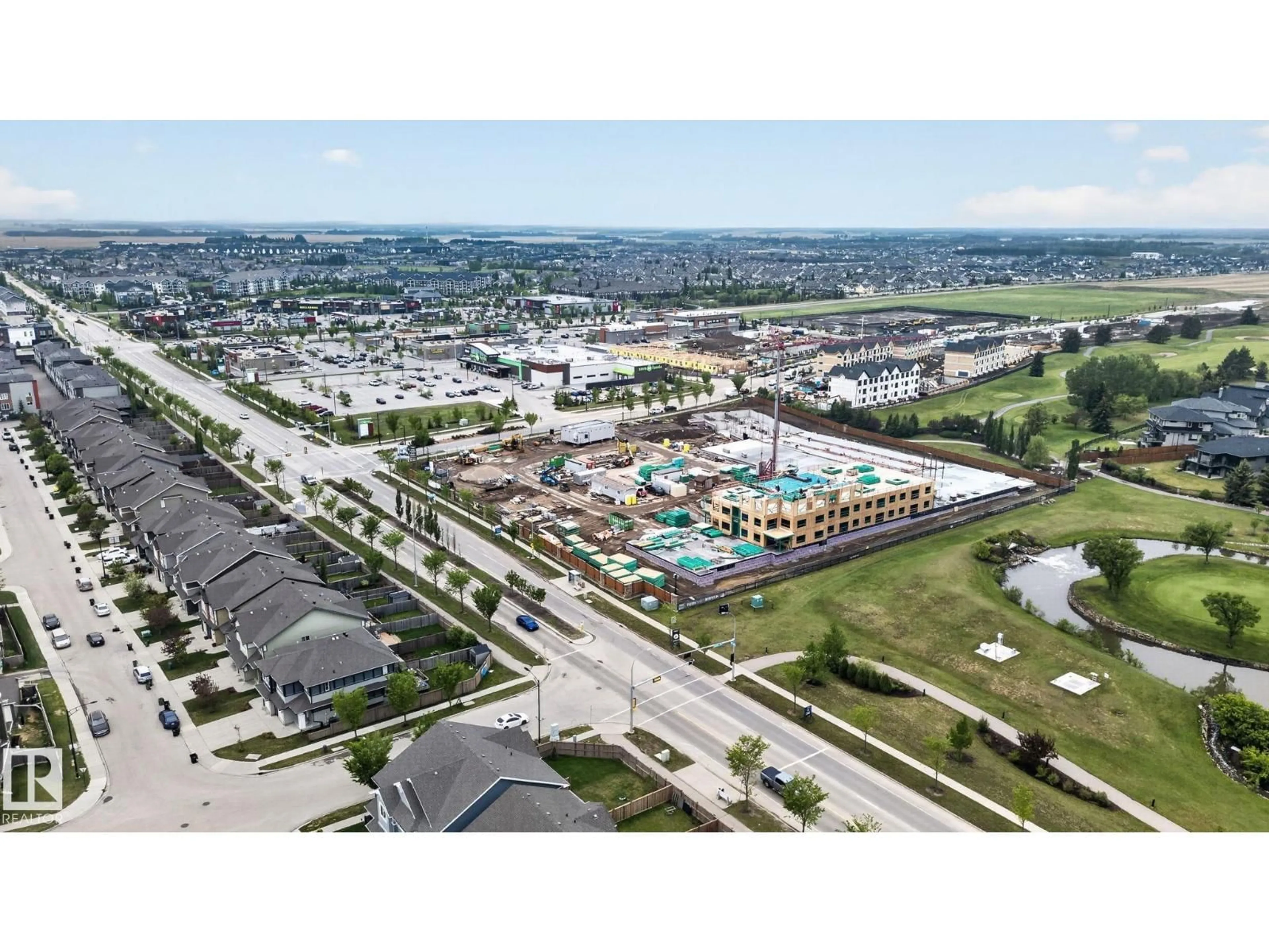 A pic from outside/outdoor area/front of a property/back of a property/a pic from drone, street for SW - 3806 POWELL WD, Edmonton Alberta T6W2W9