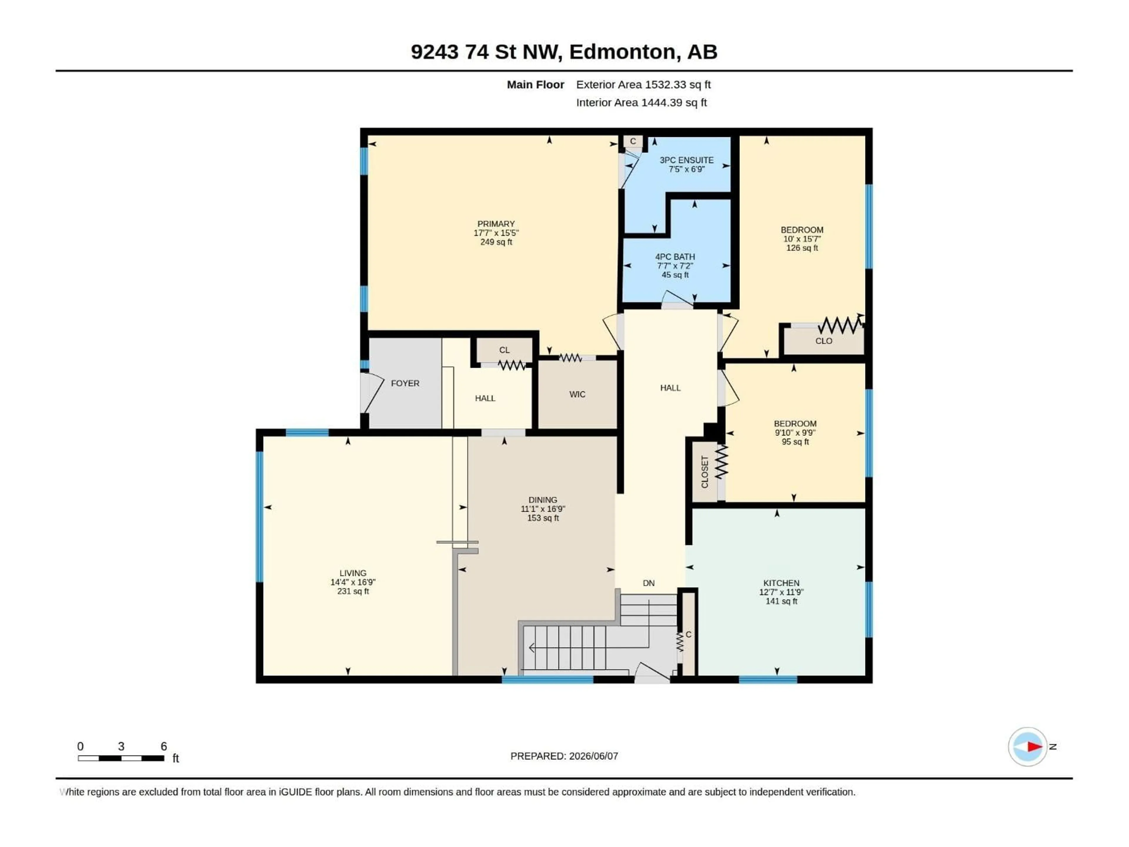 Floor plan for 9243 74 ST, Edmonton Alberta T6B2B5