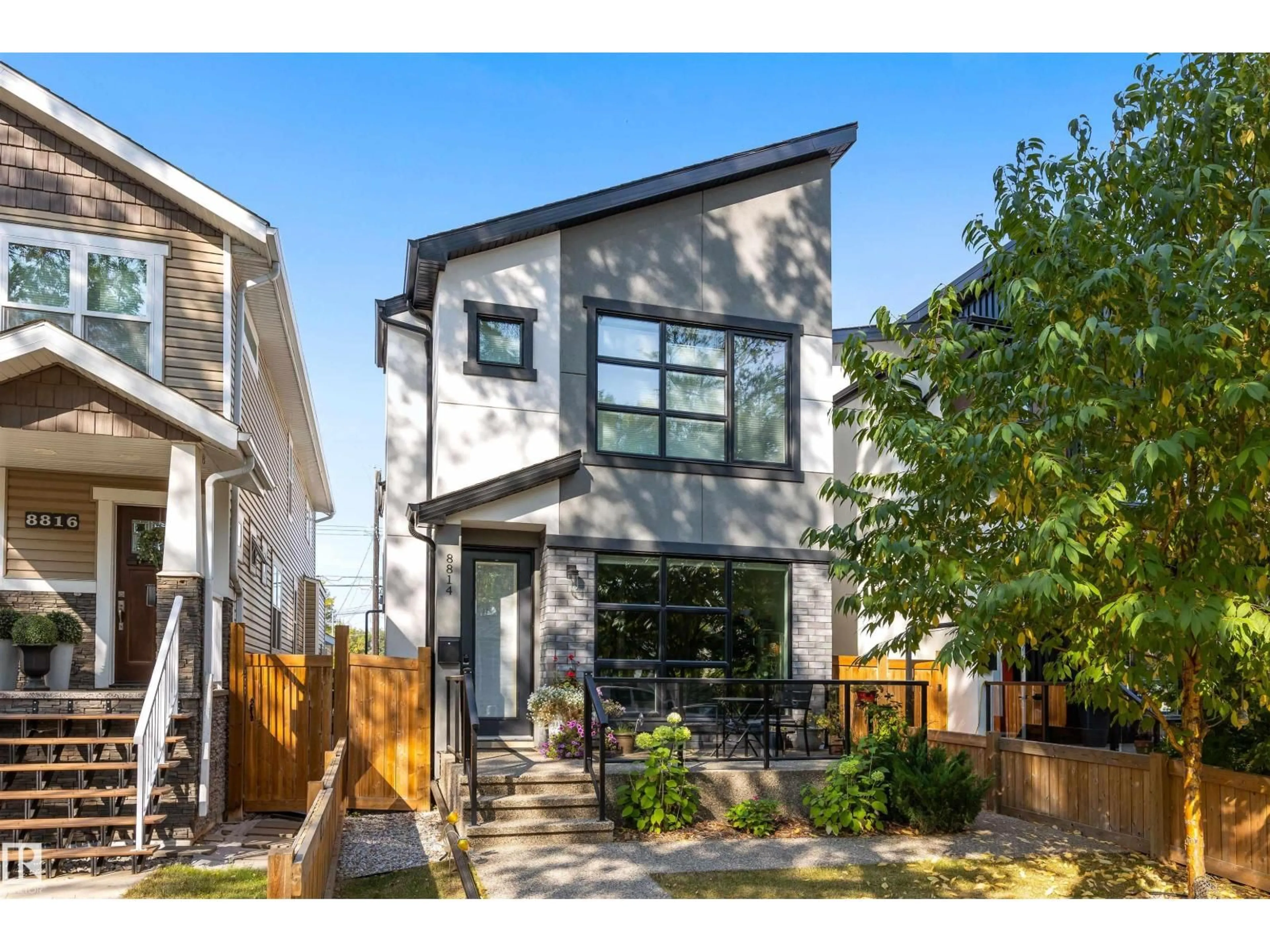 Home with brick exterior material, street for 8814 85 AV, Edmonton Alberta T6C1G9