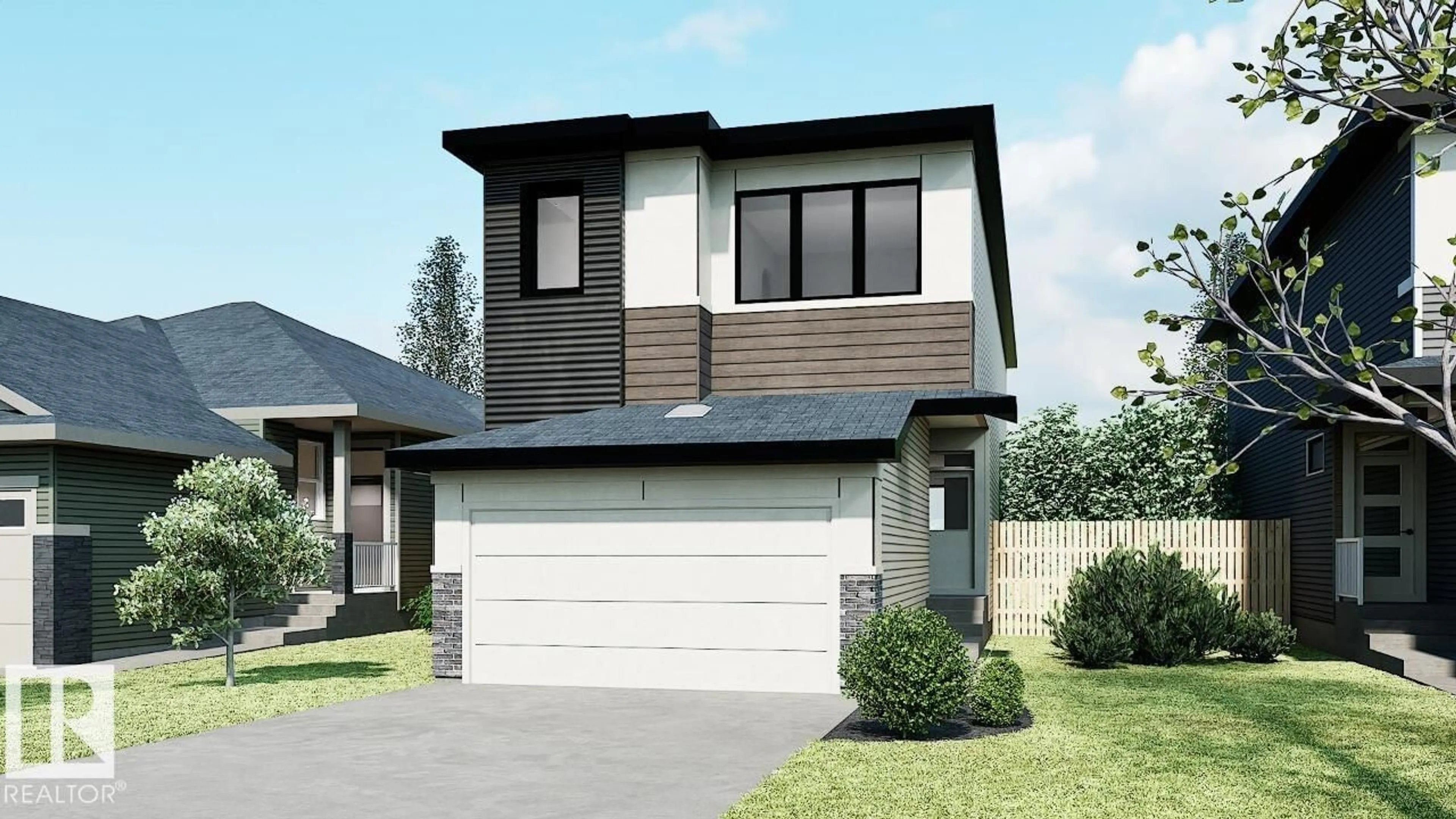 Home with vinyl exterior material, street for 7433 KLAPSTEIN CR, Edmonton Alberta T7Y1A8