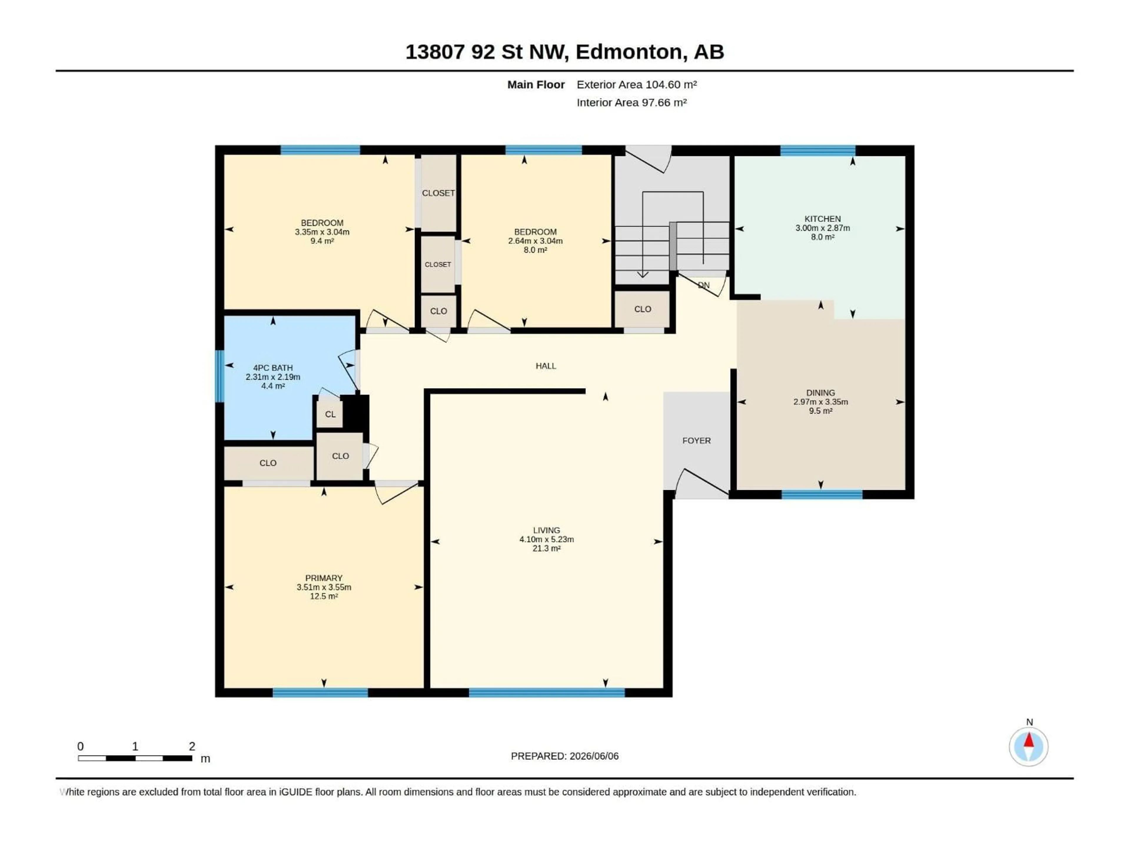 Floor plan for NW - 13807 92 ST, Edmonton Alberta T5E3S1