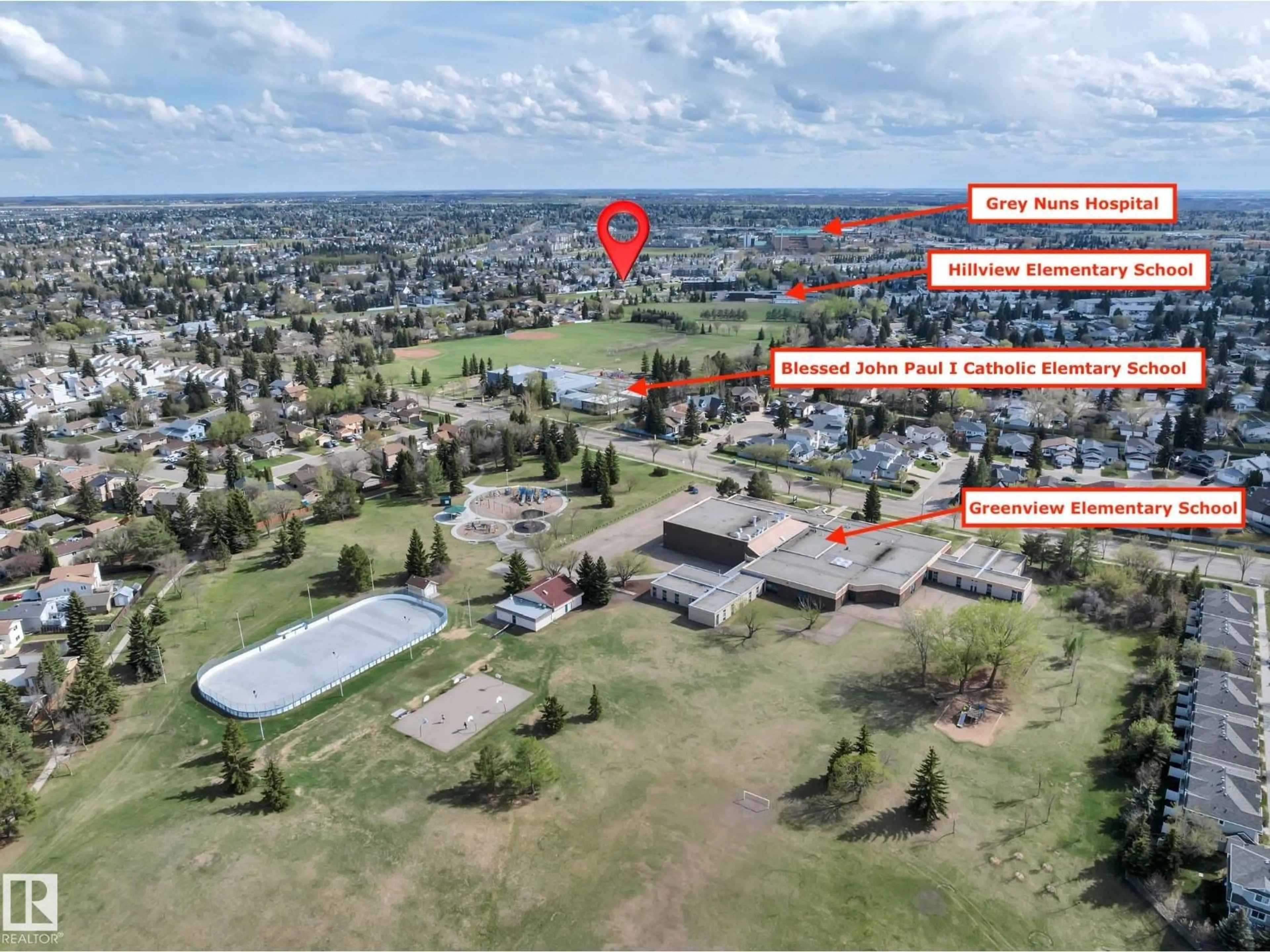 A pic from outside/outdoor area/front of a property/back of a property/a pic from drone, unknown for 5353 HILL VIEW CR, Edmonton Alberta T6L1V9