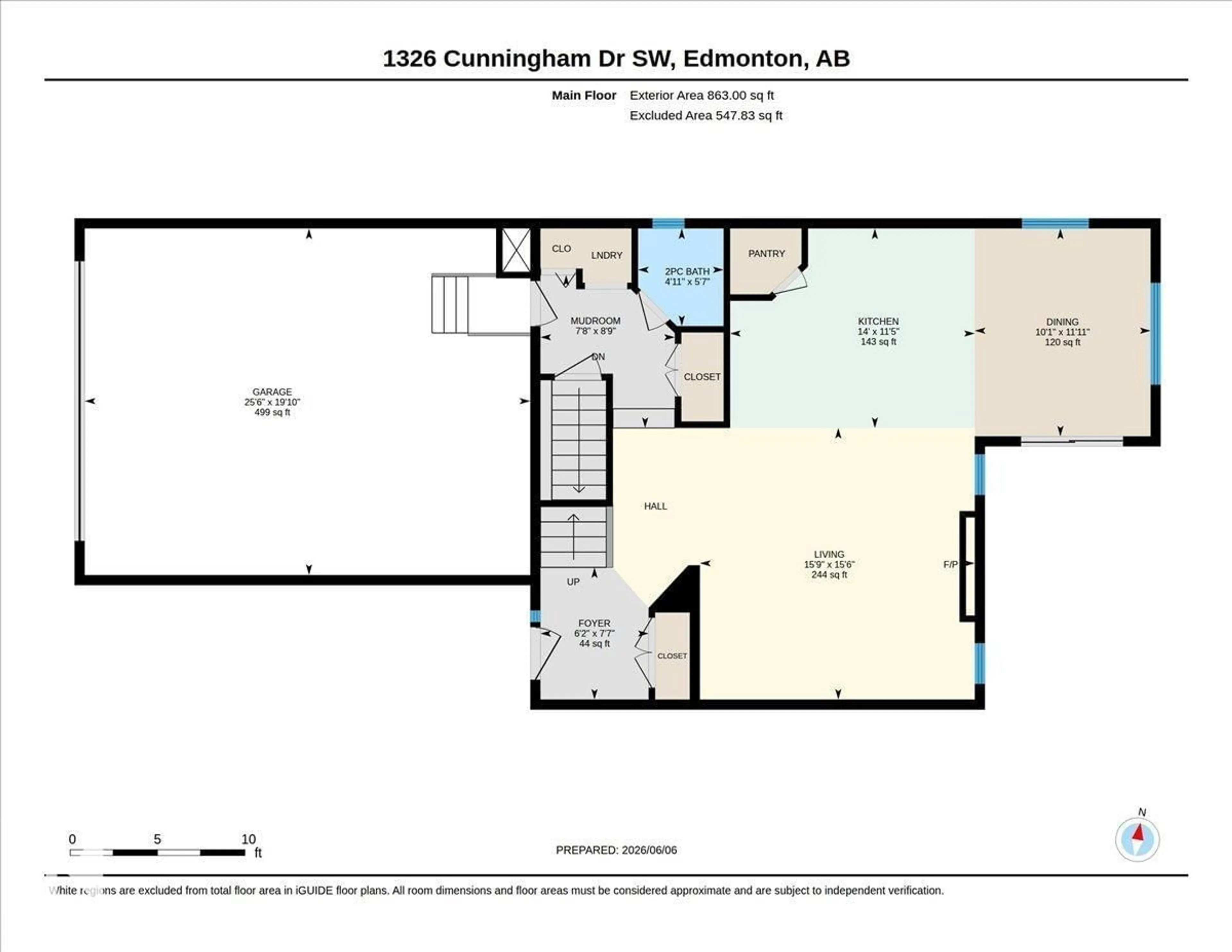 Floor plan for 1326 CUNNINGHAM DR, Edmonton Alberta T6W0R8