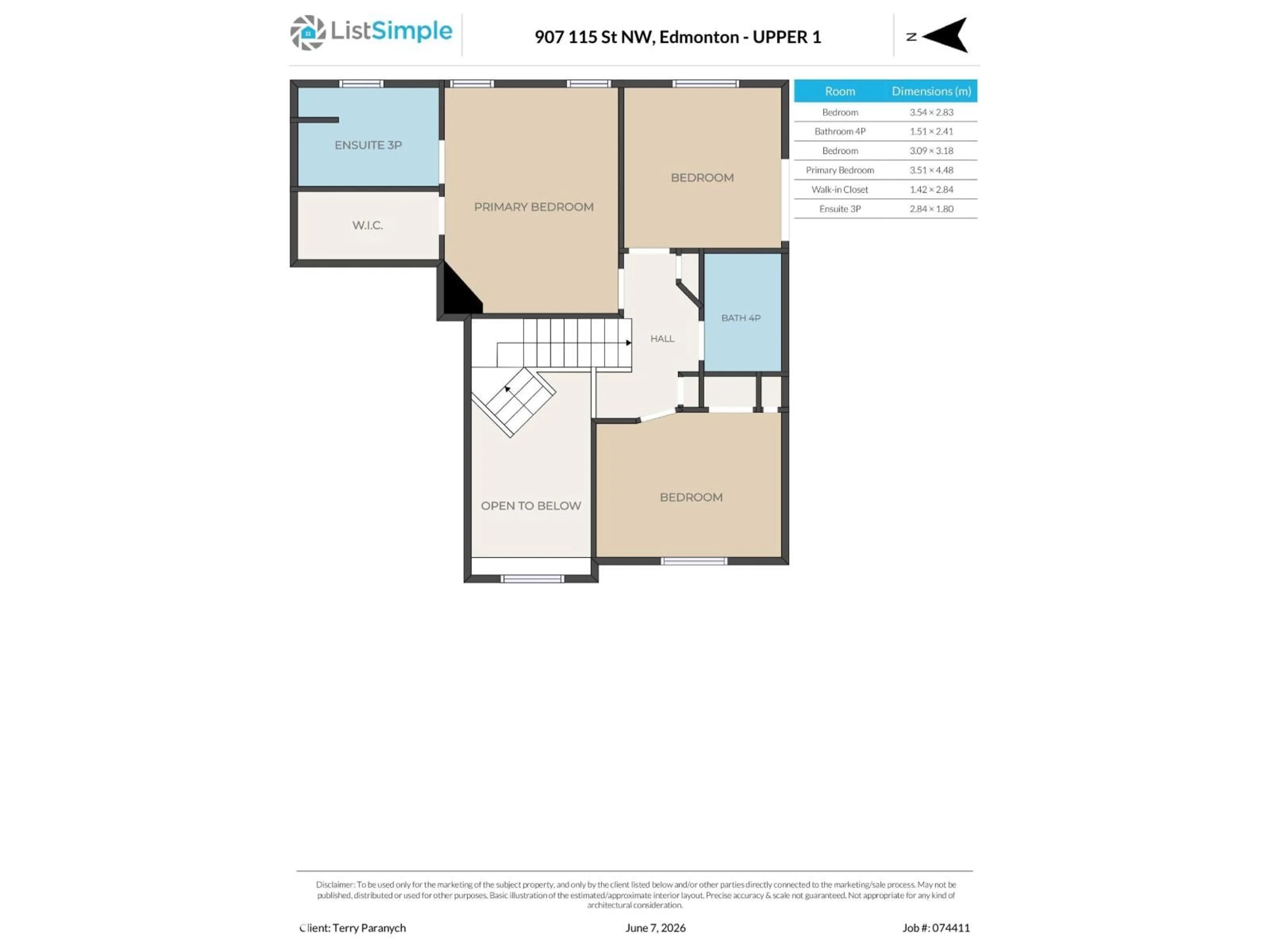 Floor plan for 907 115 ST, Edmonton Alberta T6J6X8