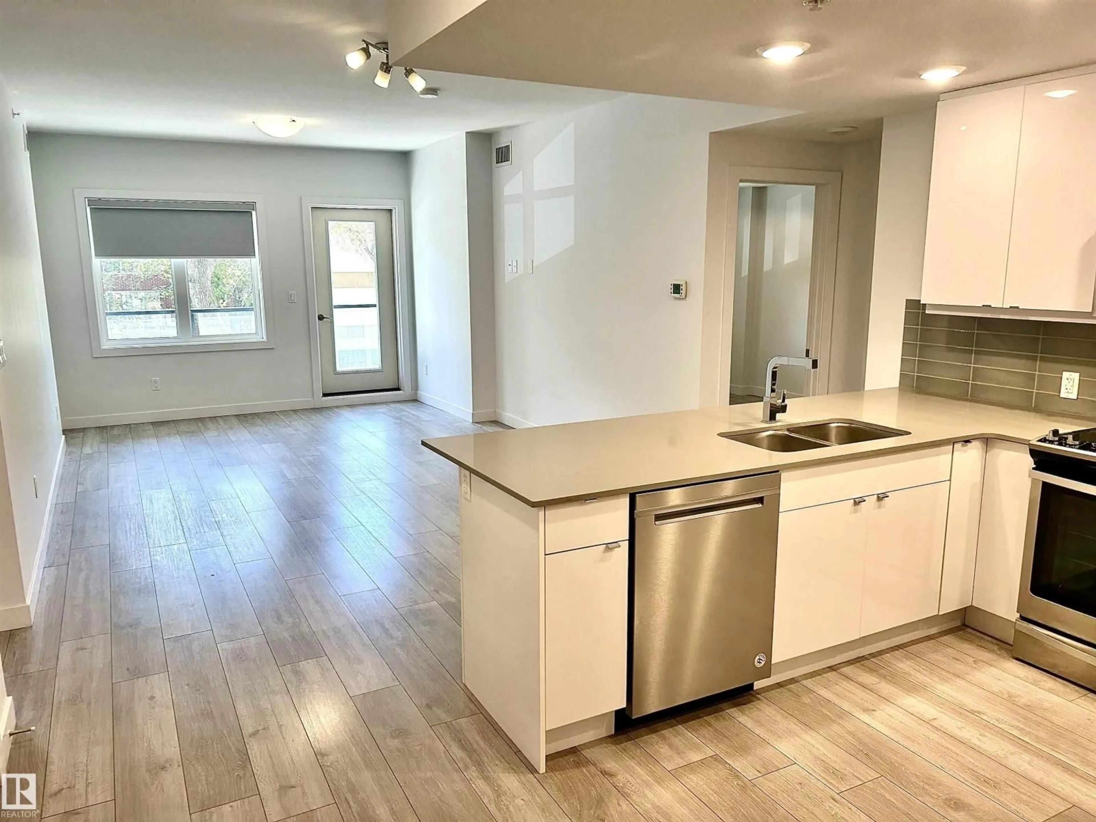 Open concept kitchen, unknown for #203 - 8510 90 ST, Edmonton Alberta T6C3L5