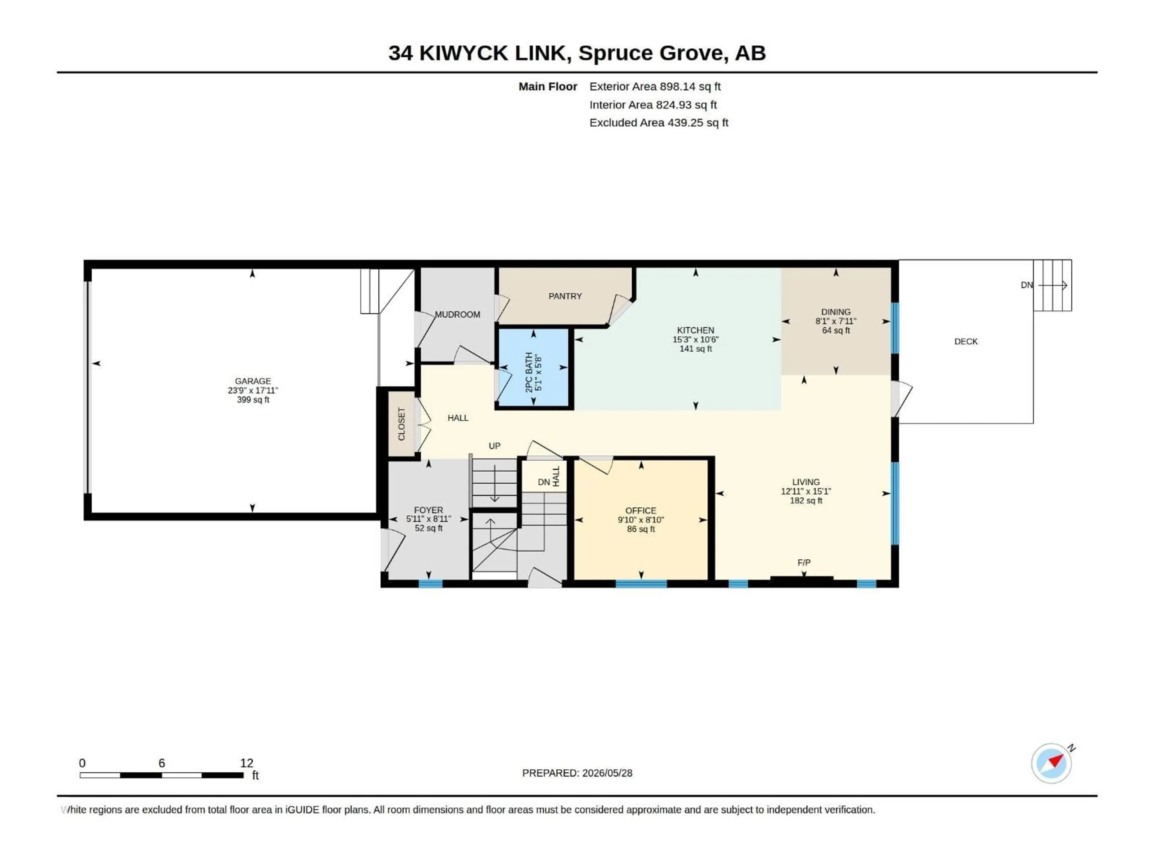Floor plan for 34 KIWYCK LI, Spruce Grove Alberta T7X3G7
