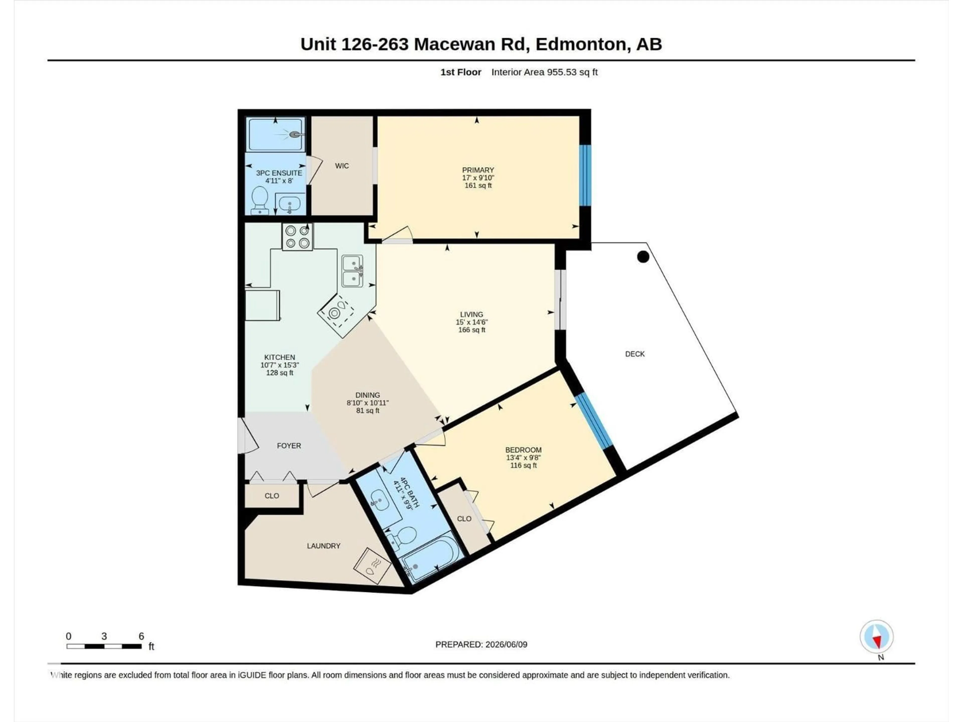 Floor plan for 263 - 126 MACEWAN RD, Edmonton Alberta T6W0C4