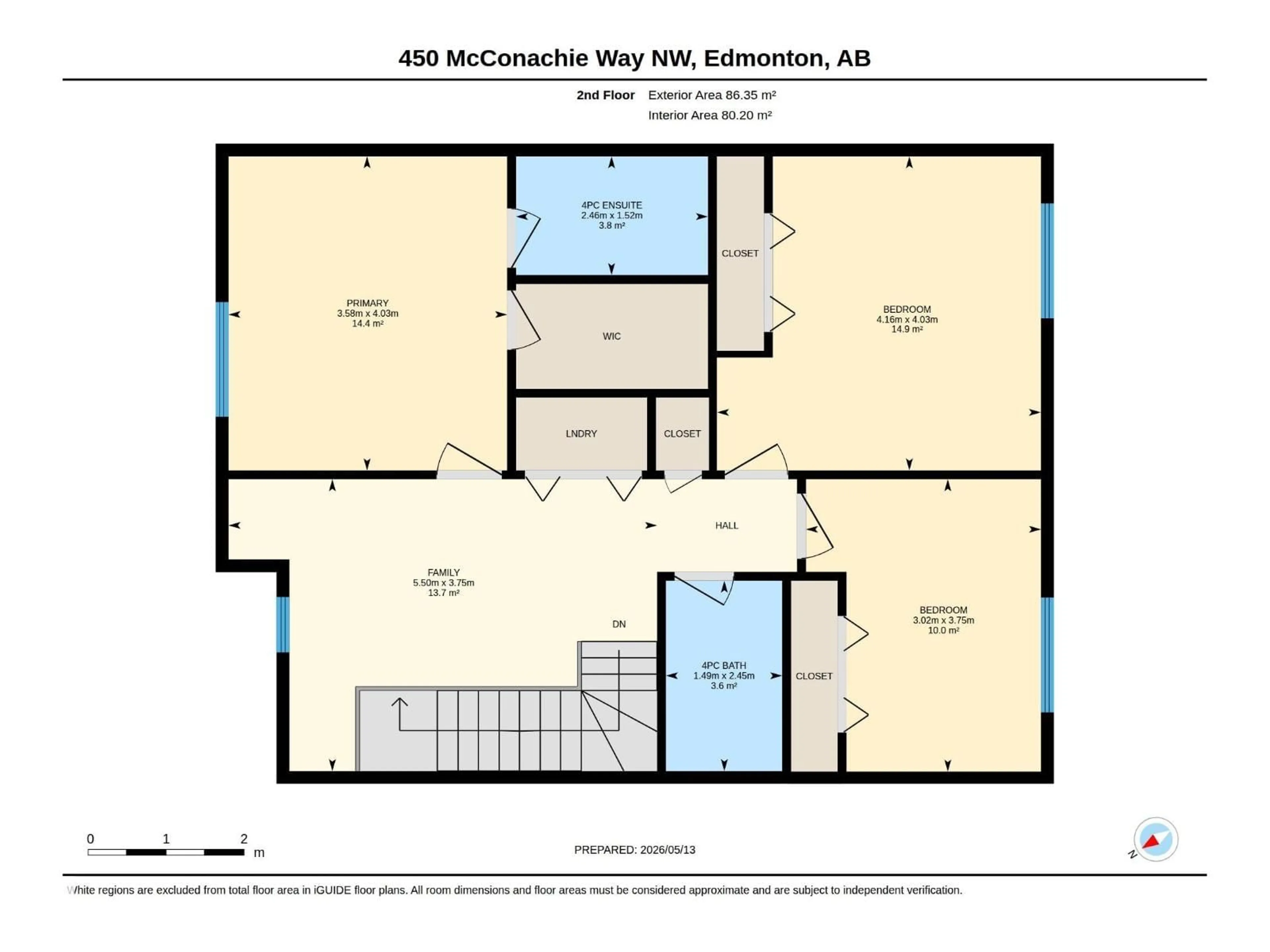 Floor plan for #2 - 450 MCCONACHIE WY, Edmonton Alberta T5Y0S8