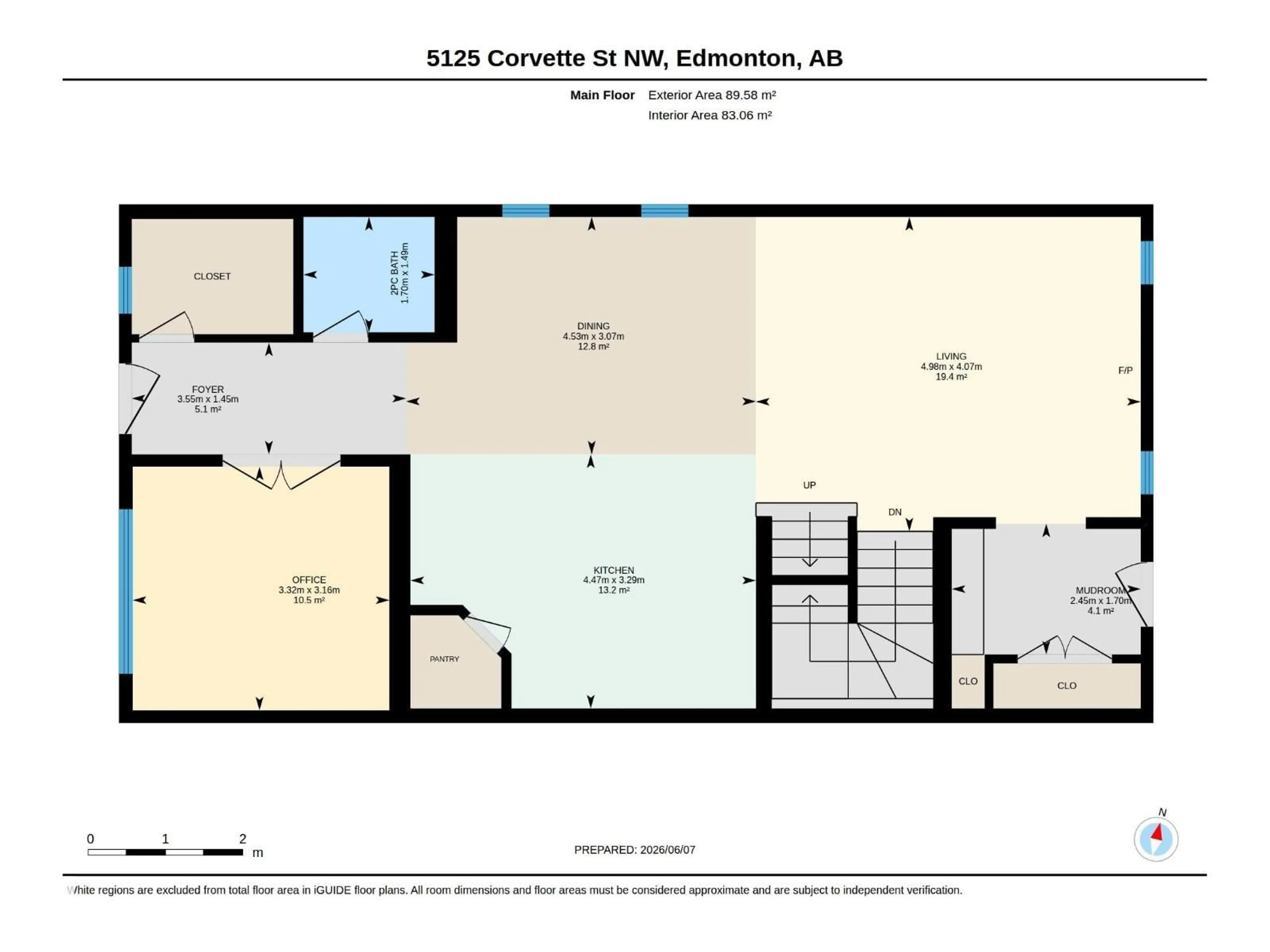 Floor plan for 5125 CORVETTE ST, Edmonton Alberta T5E6T9