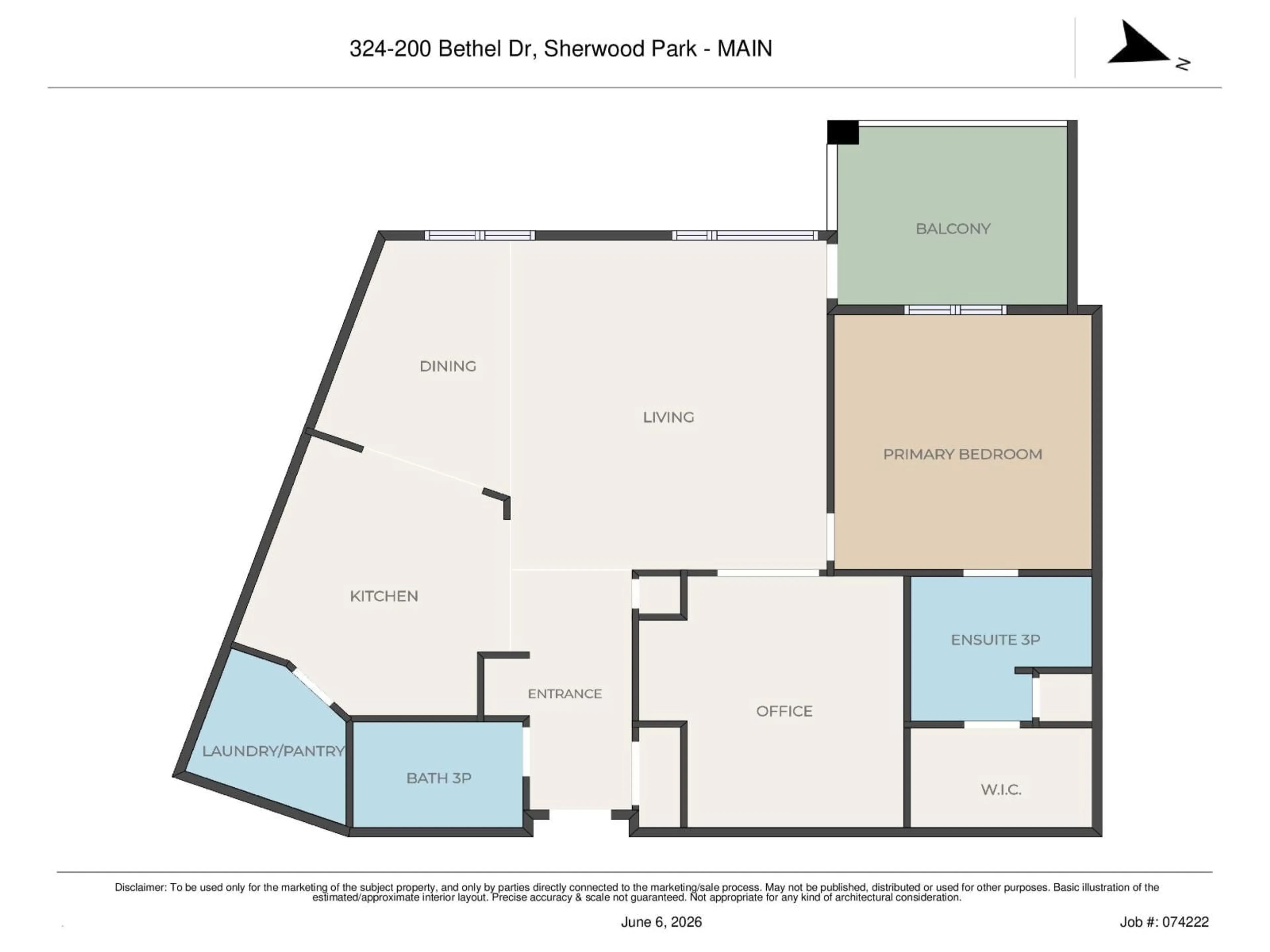 Floor plan for #324 - 200 BETHEL DR, Sherwood Park Alberta T8H2C5