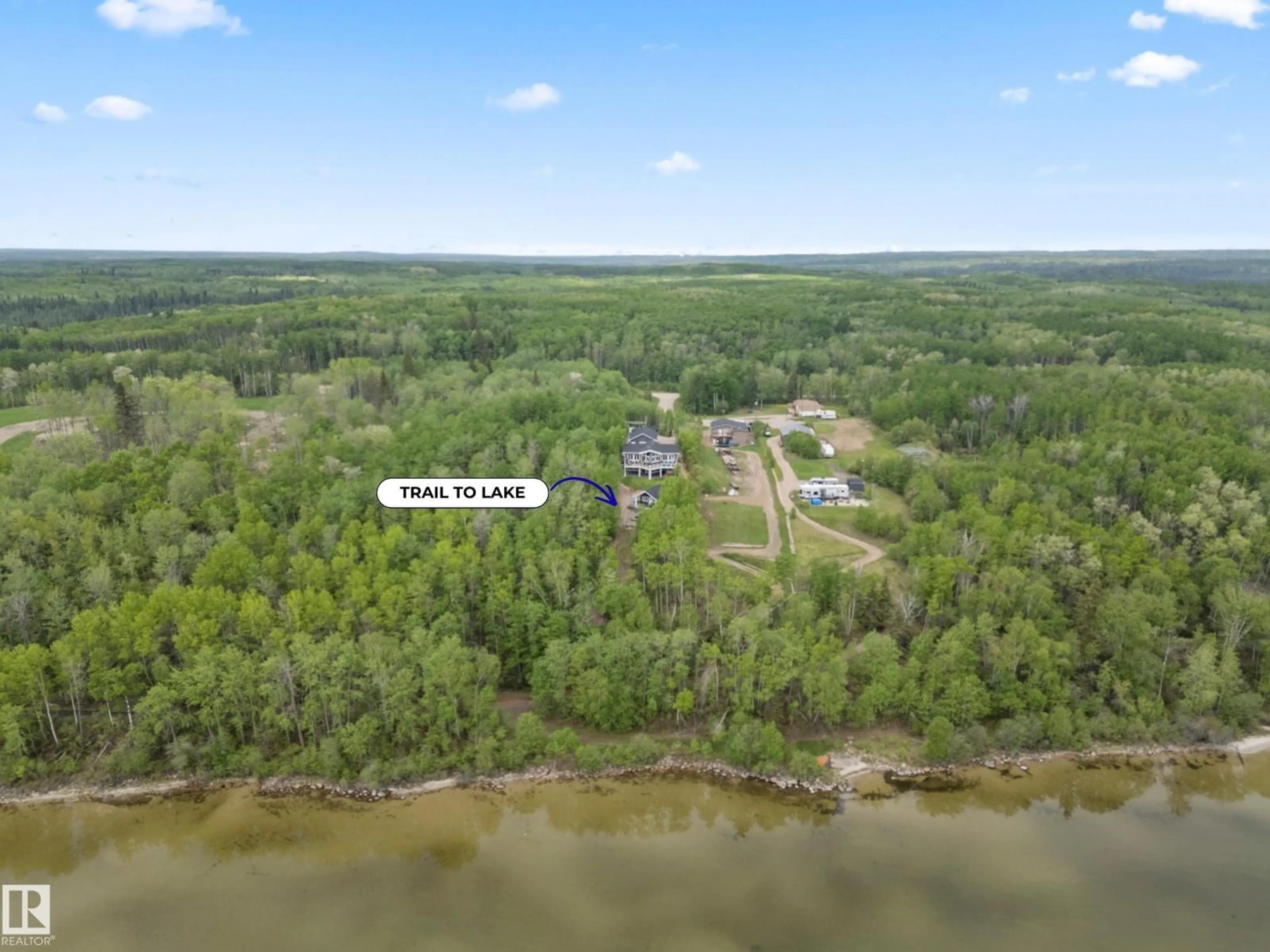 A pic from outside/outdoor area/front of a property/back of a property/a pic from drone, water/lake/river/ocean view for 5 - 64301 RGE RD 423A, Rural Bonnyville M.D. Alberta T0A0T0