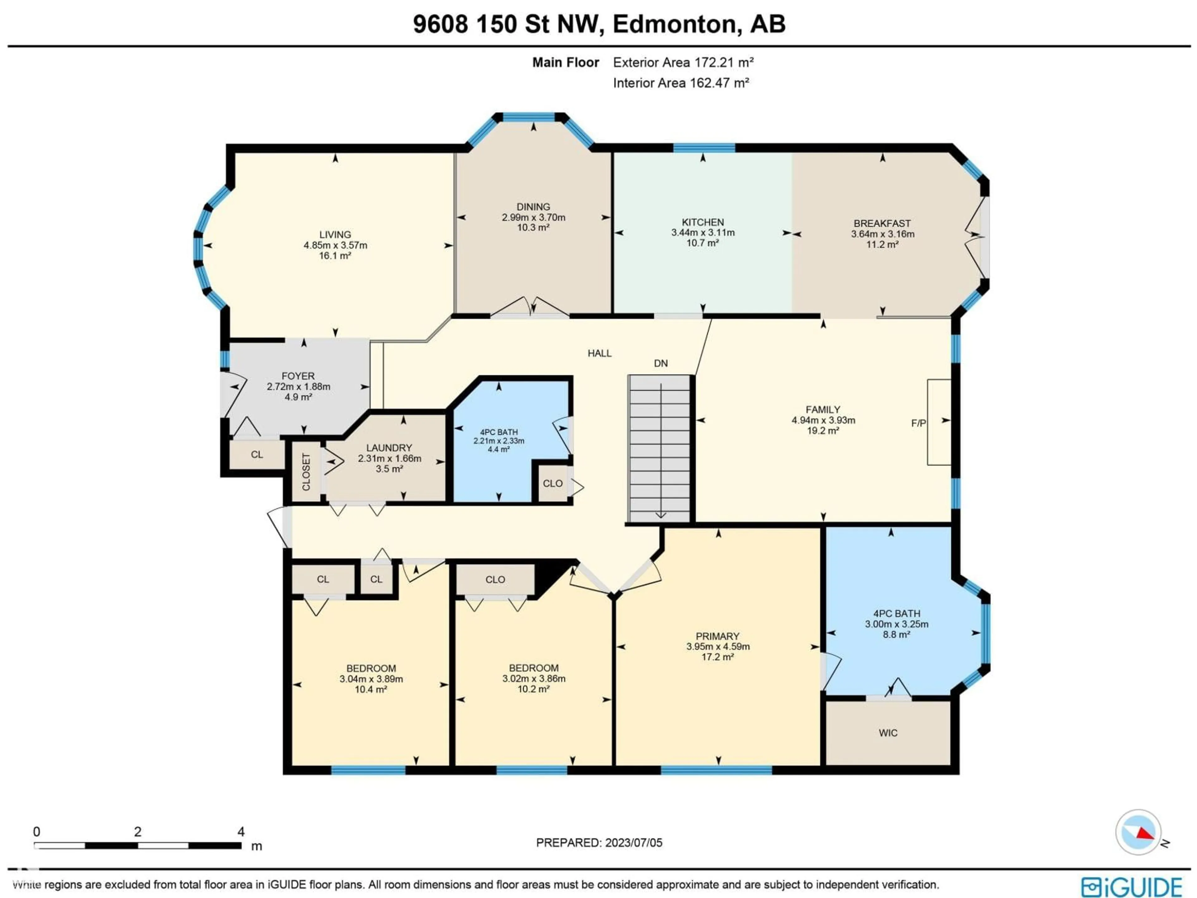 Floor plan for NW - 9608 150 ST, Edmonton Alberta T5P1N3